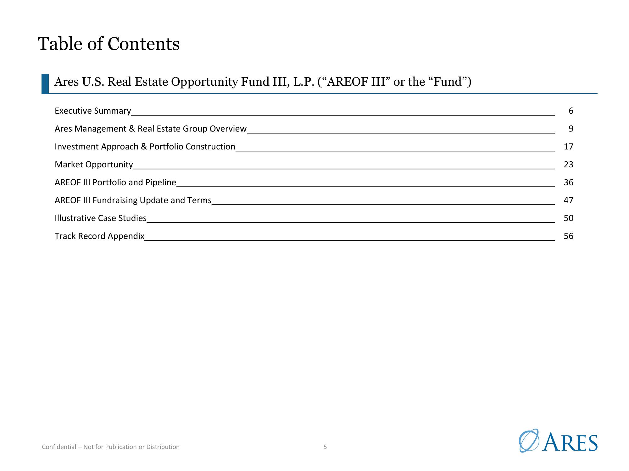 Ares US Real Estate Opportunity Fund III slide image #5