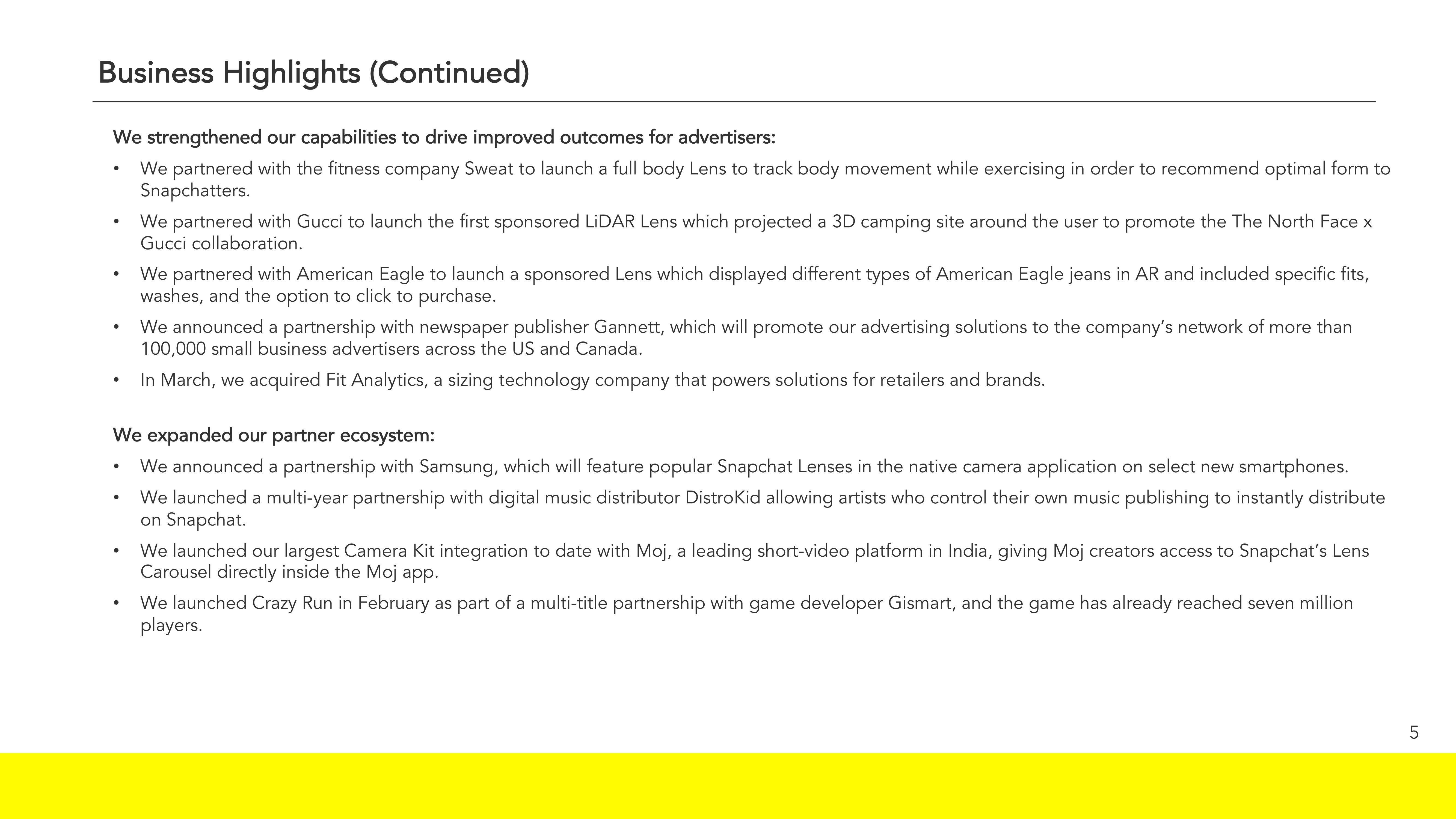 Snap Inc Results Presentation Deck slide image #5