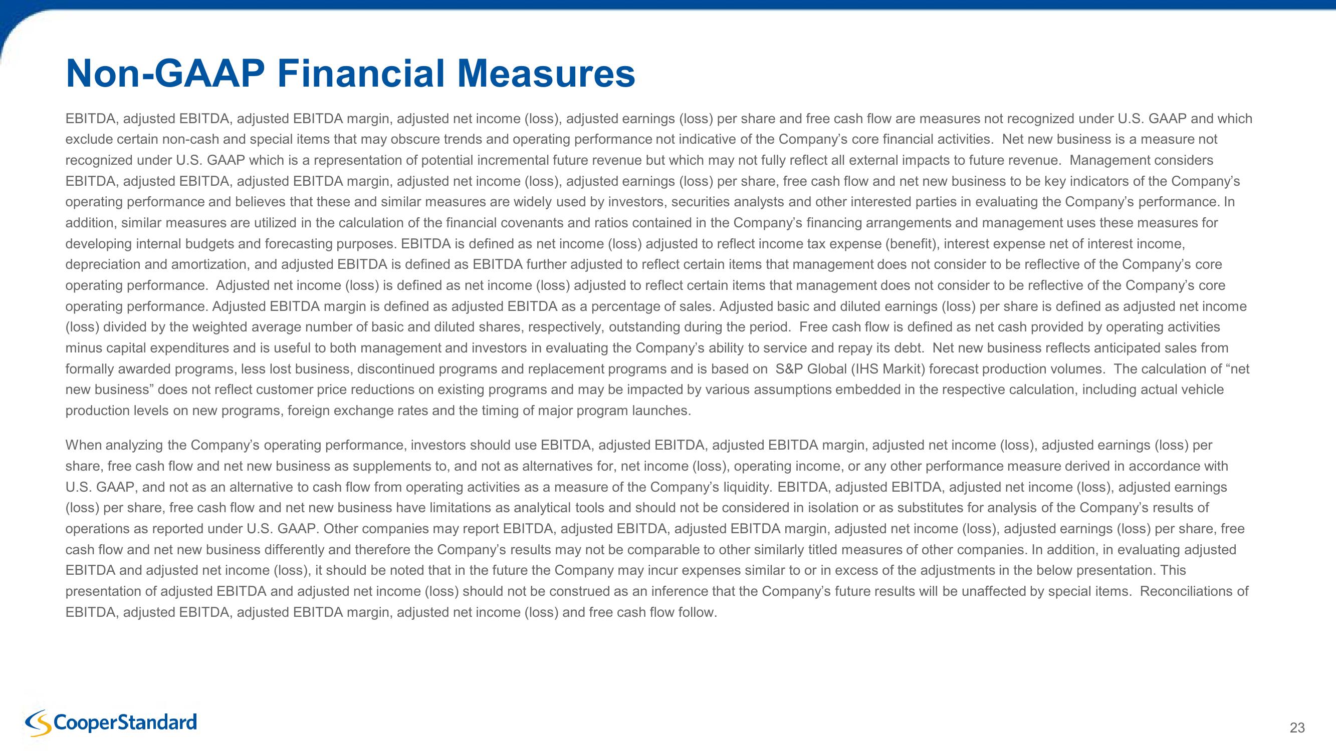 Cooper Standard Third Quarter 2023 Earnings Presentation slide image #23