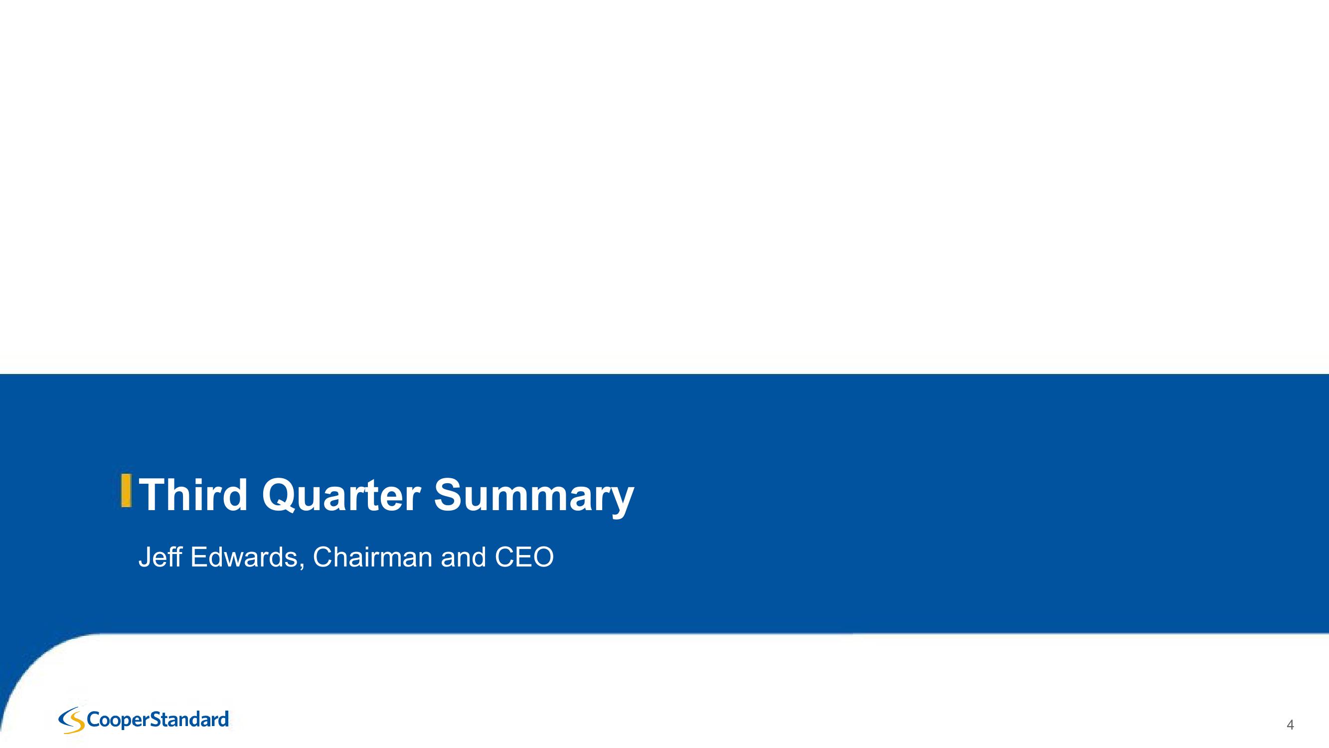 Cooper Standard Third Quarter 2023 Earnings Presentation slide image #4