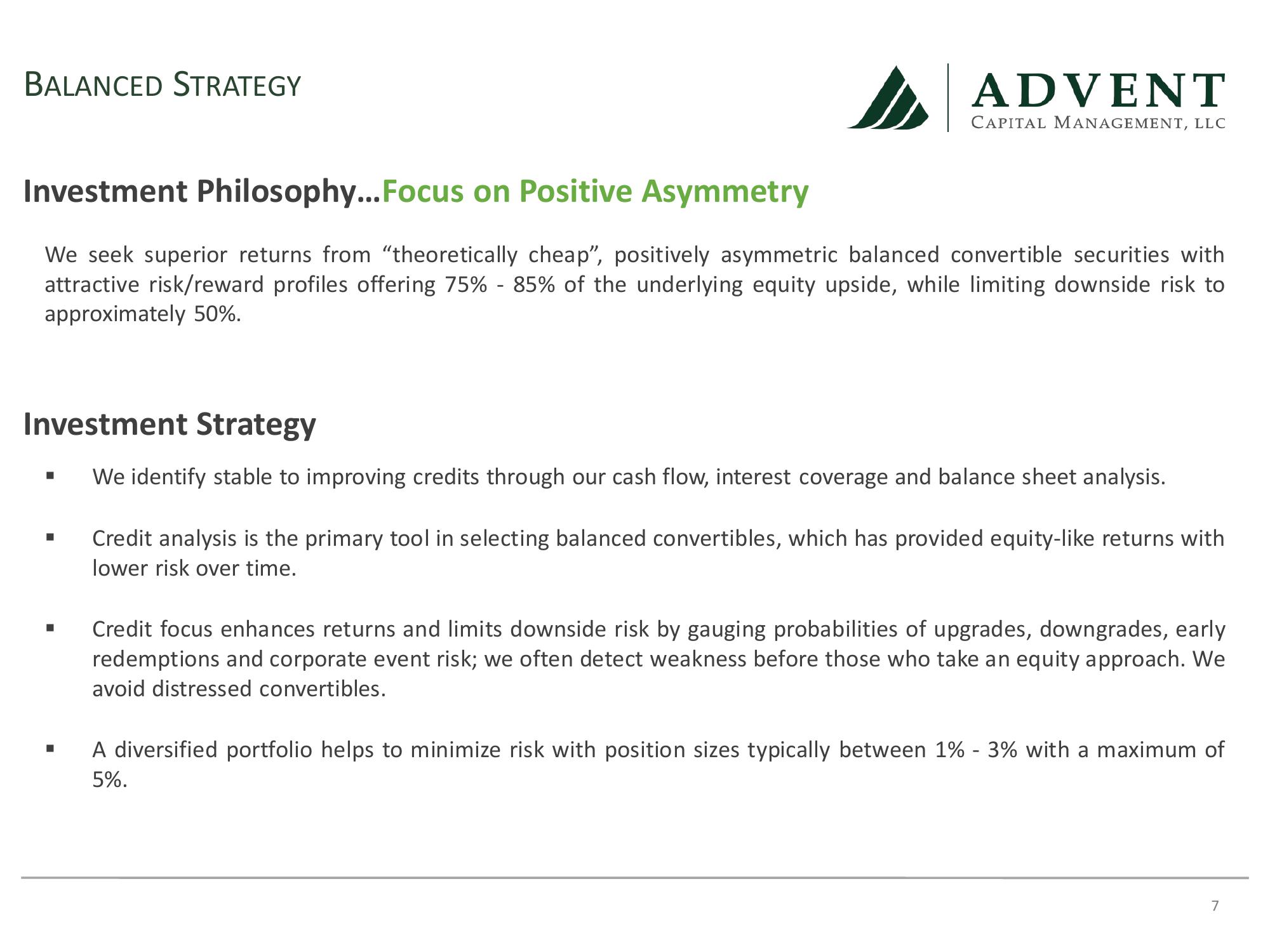 Advent Capital Balanced Strategy Update slide image #7