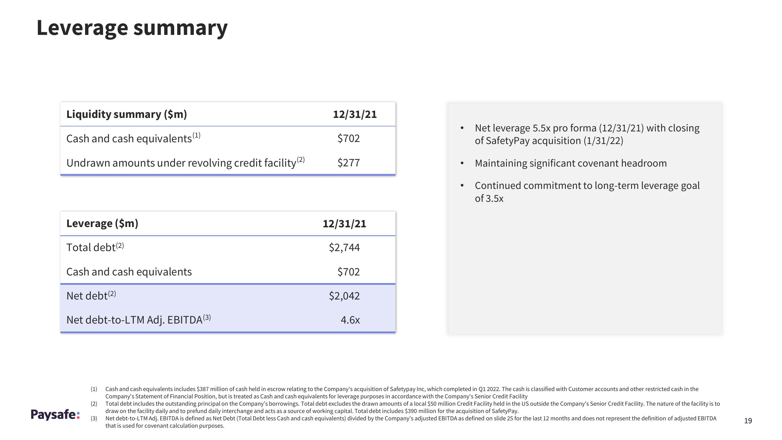 Paysafe Results Presentation Deck slide image #19