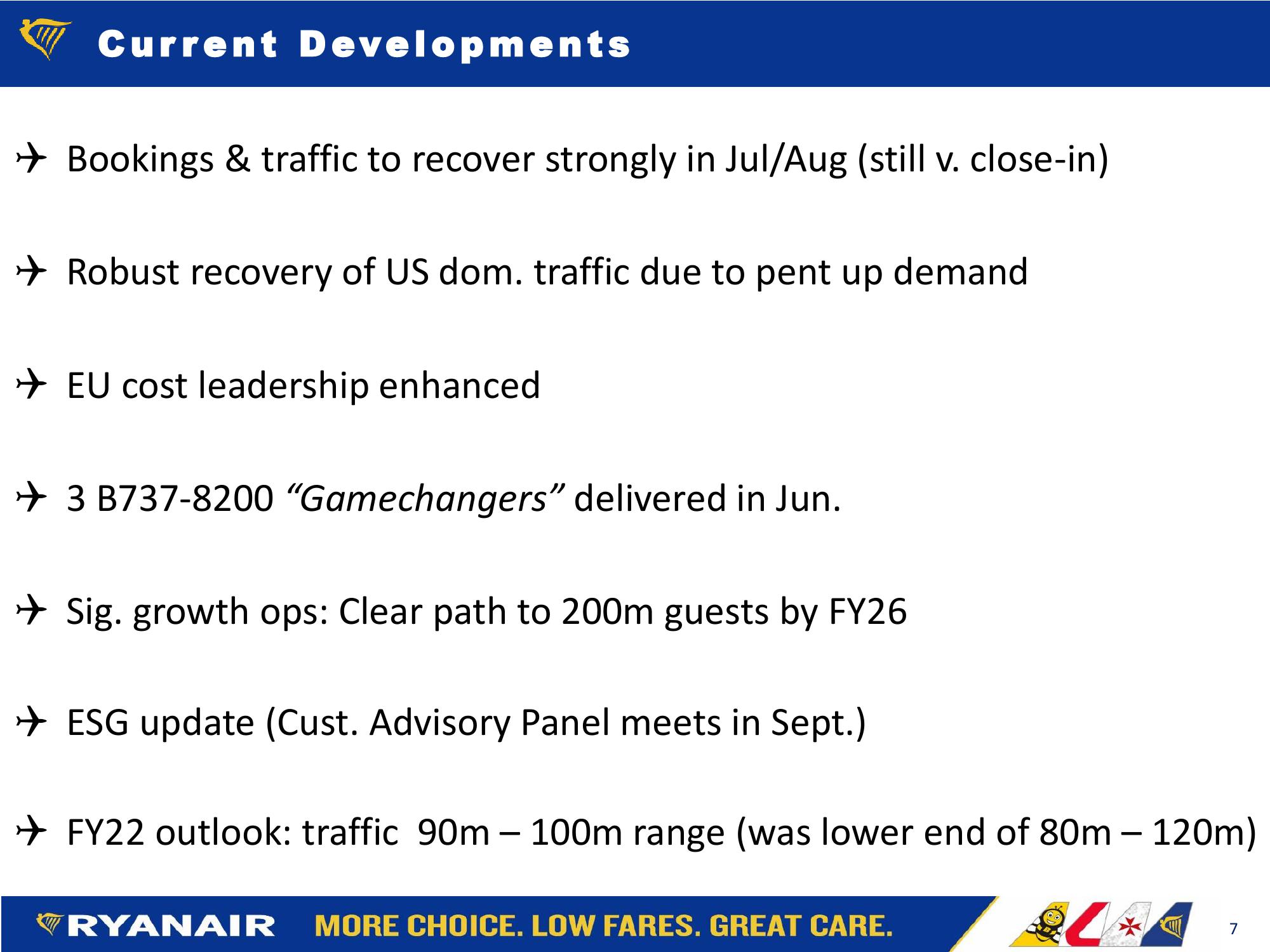 RYANAIR Q1 FY22 Financial Summary slide image #7