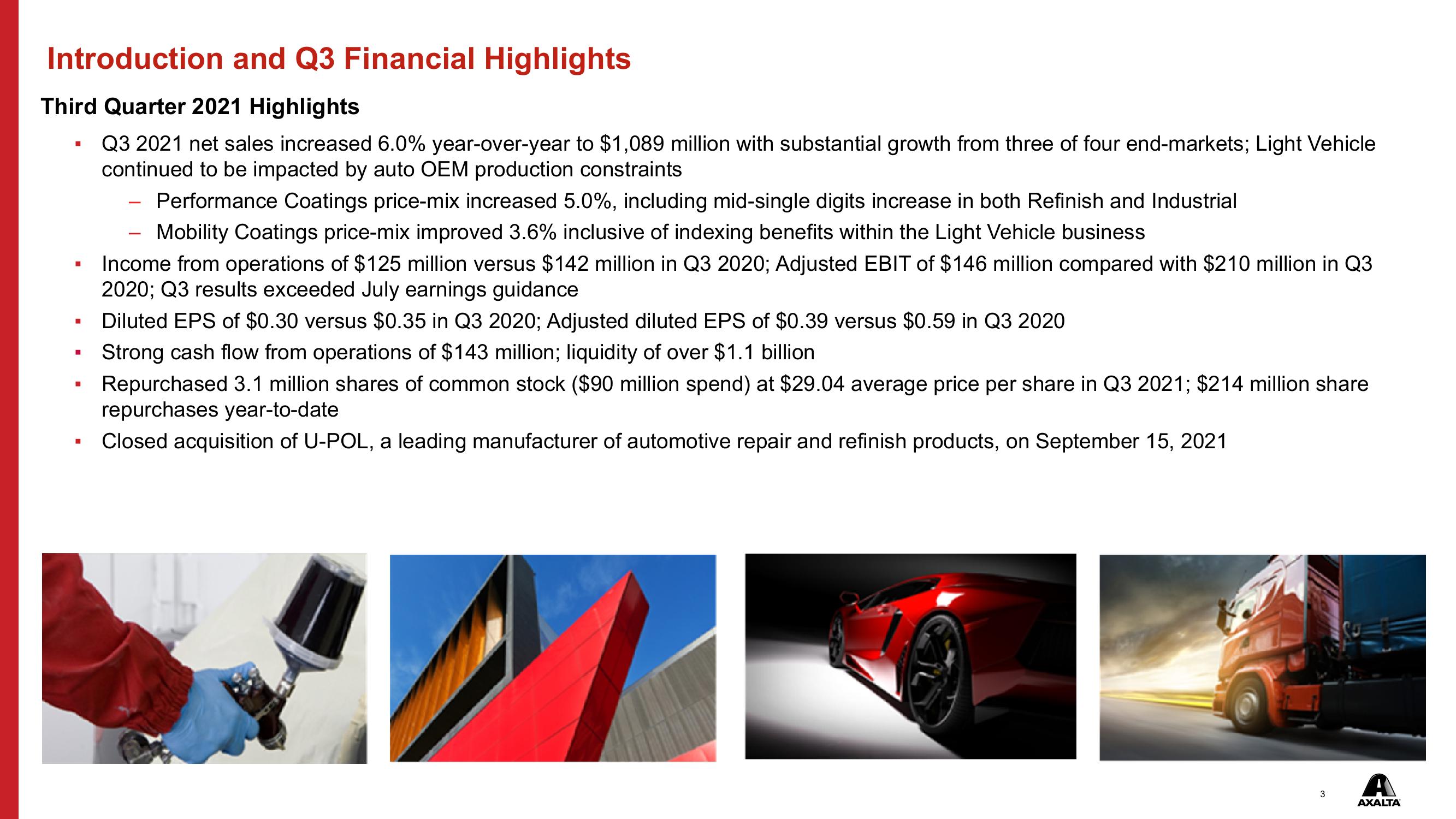 Q3 Performance Coatings Report slide image #3