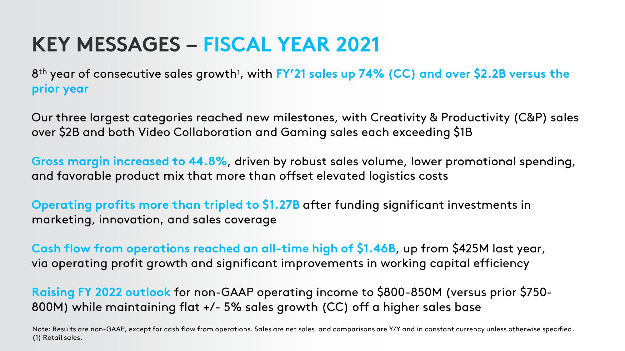 Q4 FY2021 Logitech Results slide image #4