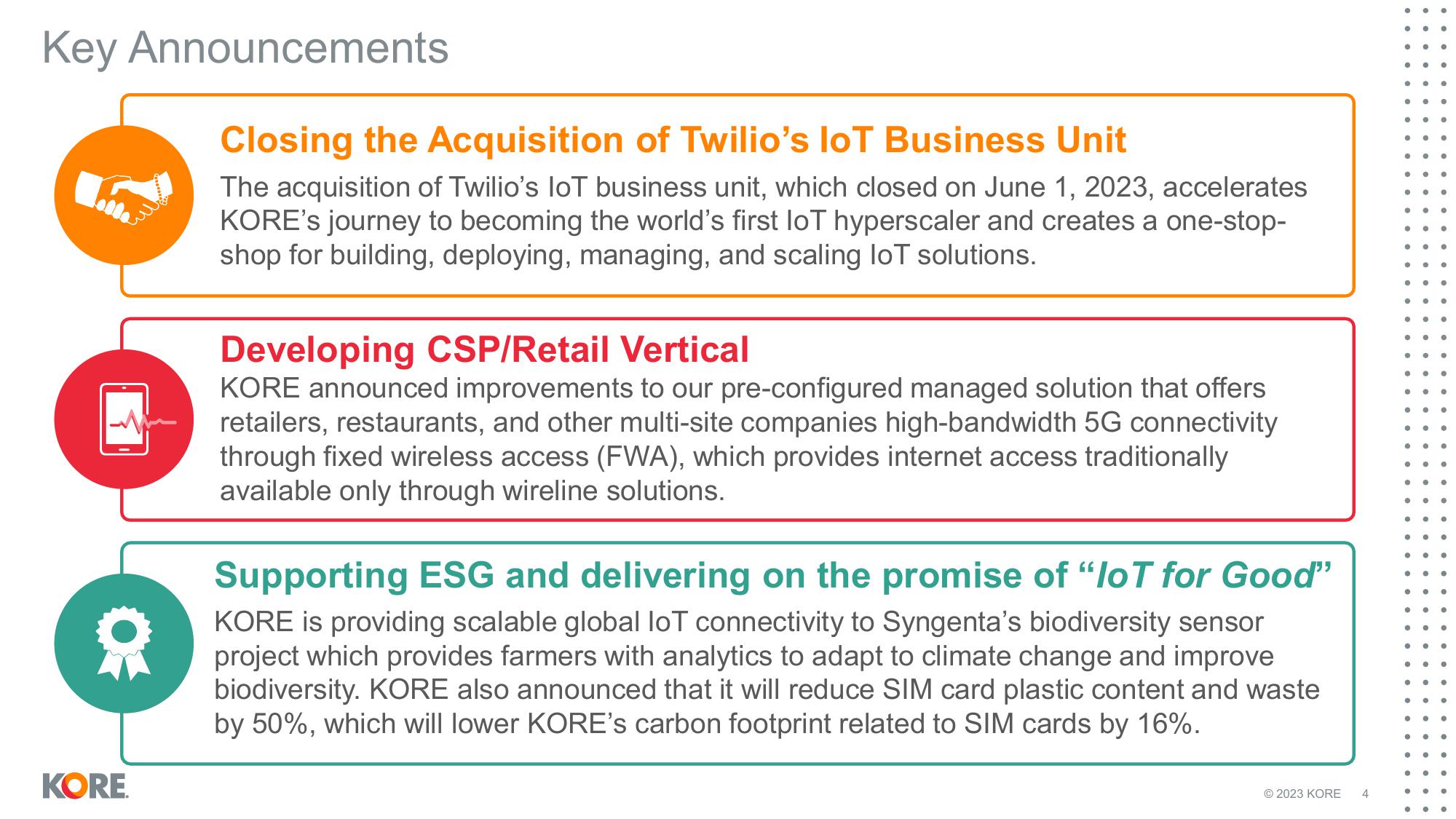 Kore Results Presentation Deck slide image #4