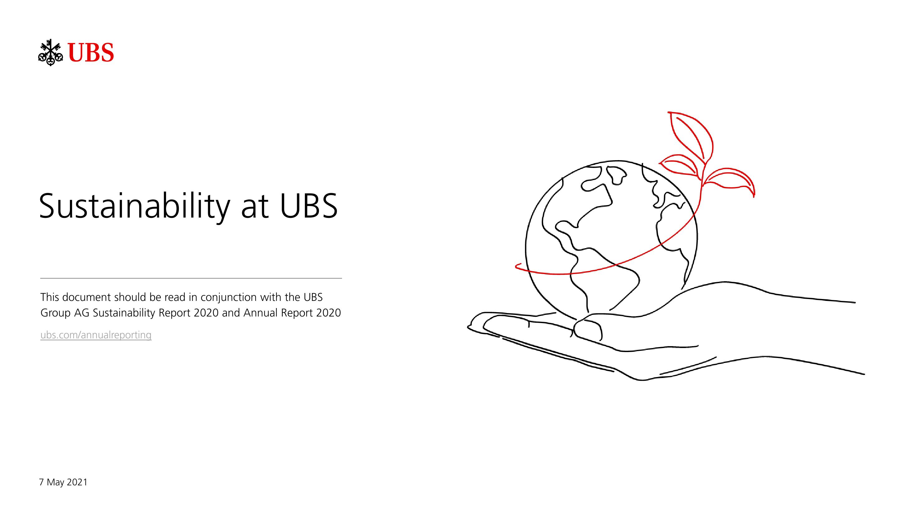 UBS ESG Presentation Deck image