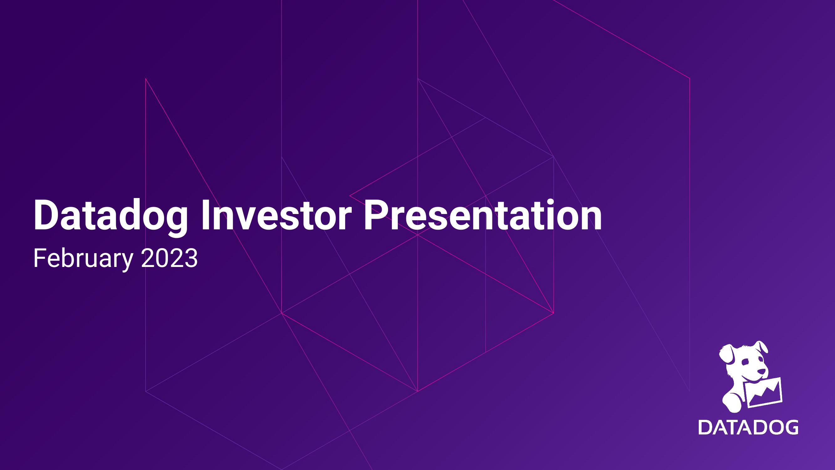 Datadog Investor Presentation Deck image