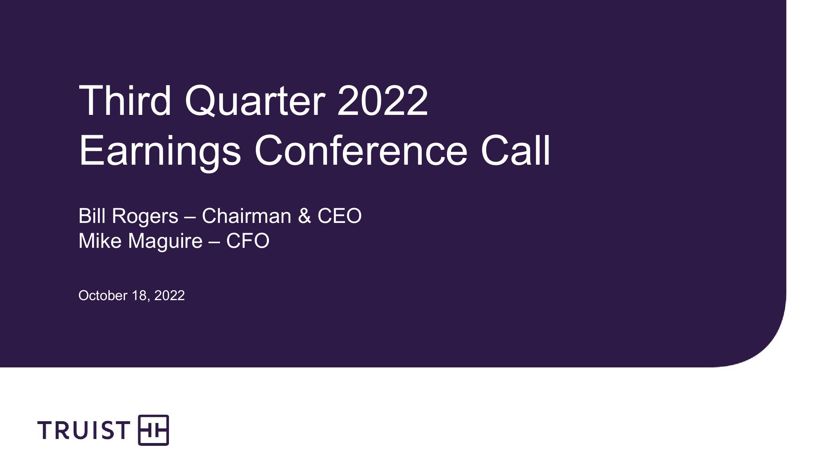 Third Quarter 2022 Earnings Conference Call image