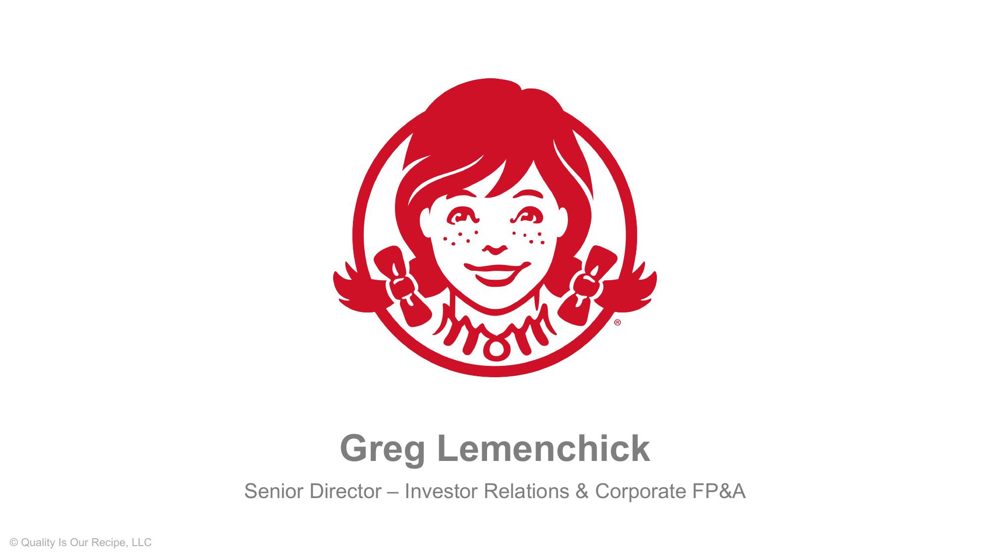 Wendy's Business & Finance Update slide image #2