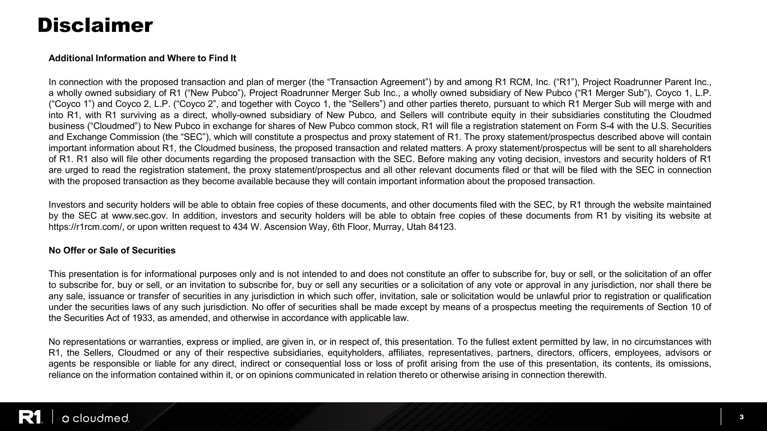 R1 Cloudmed Transaction Overview slide image #3