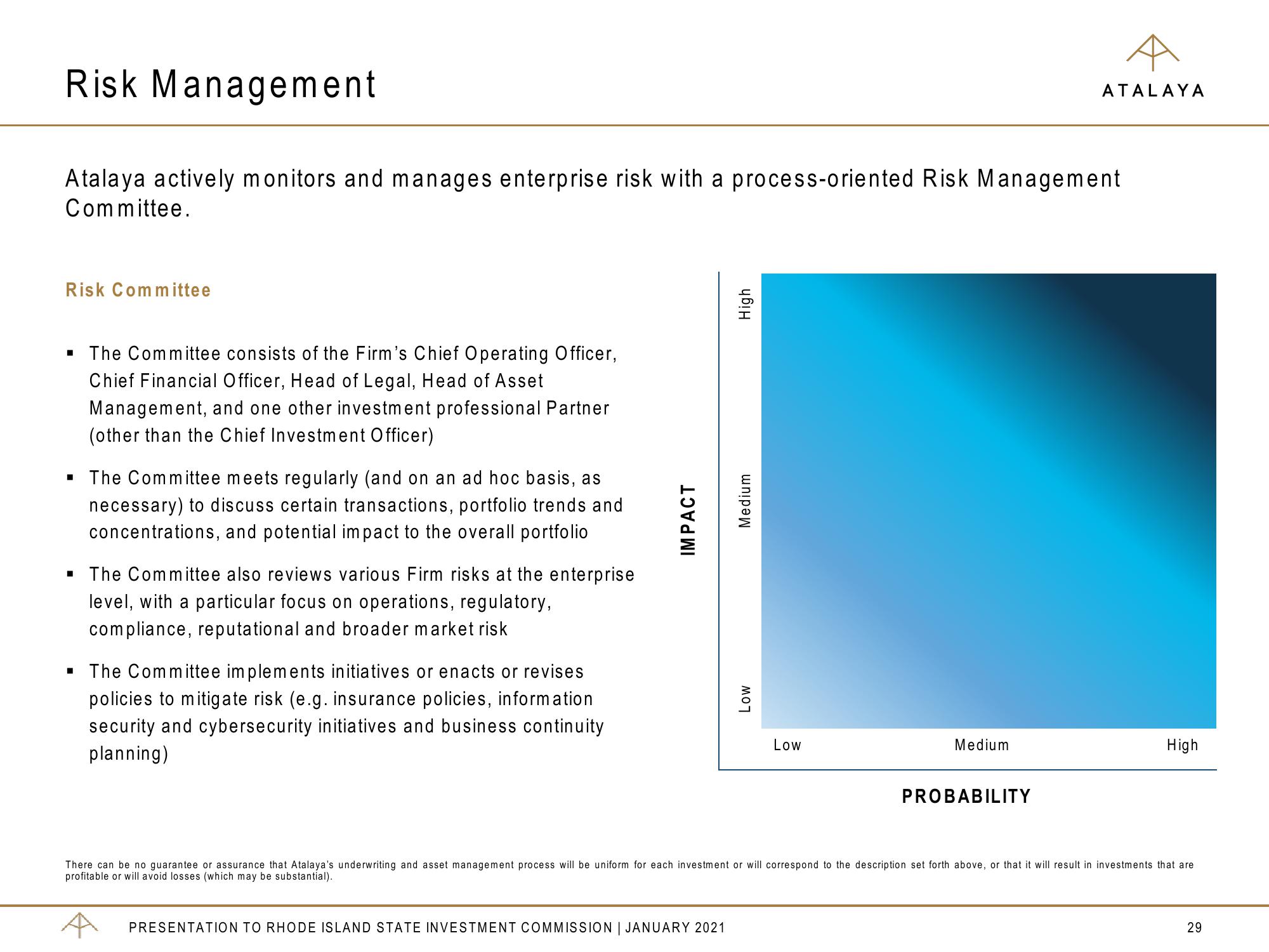 Atalaya Risk Management Overview slide image #29