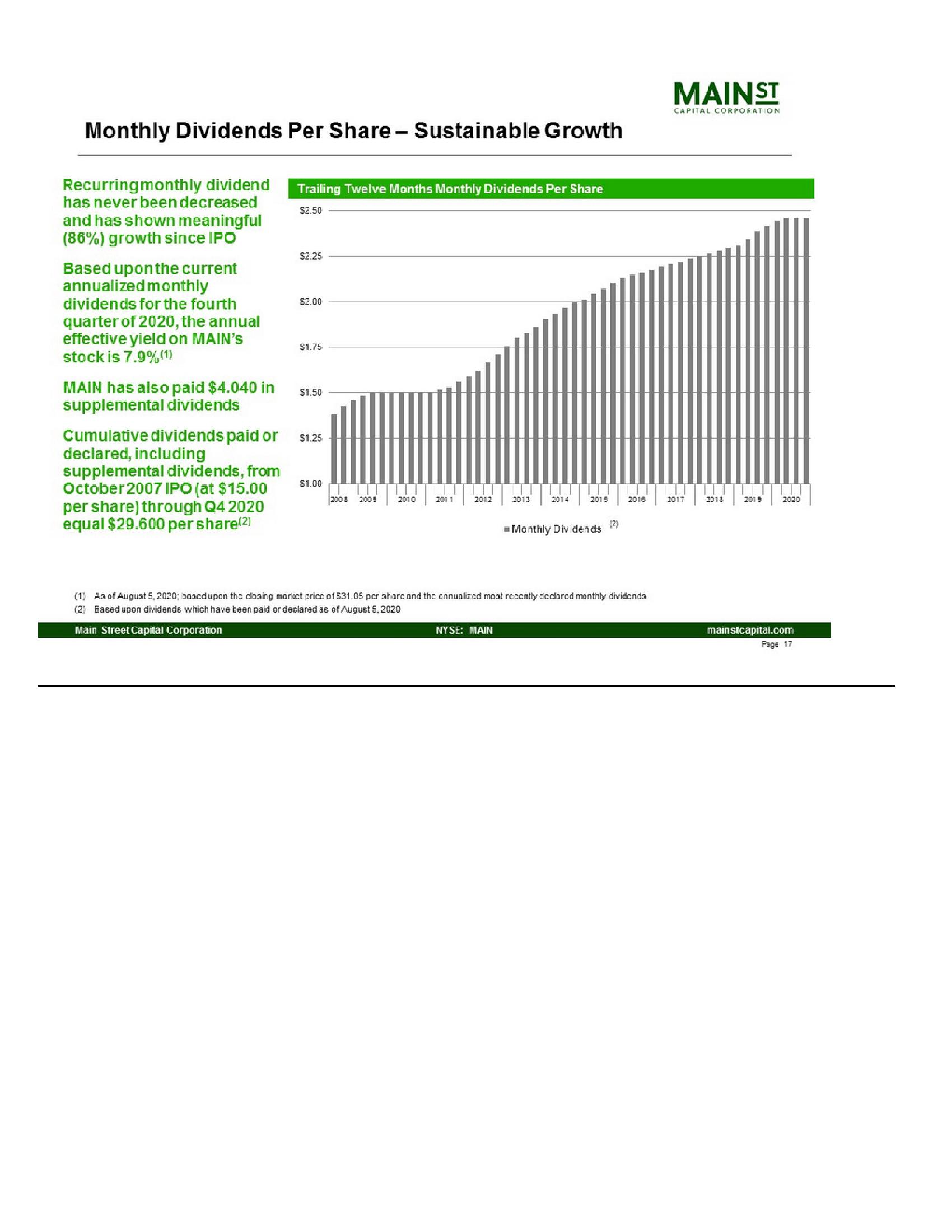 Main Street Investor Presentation slide image #17