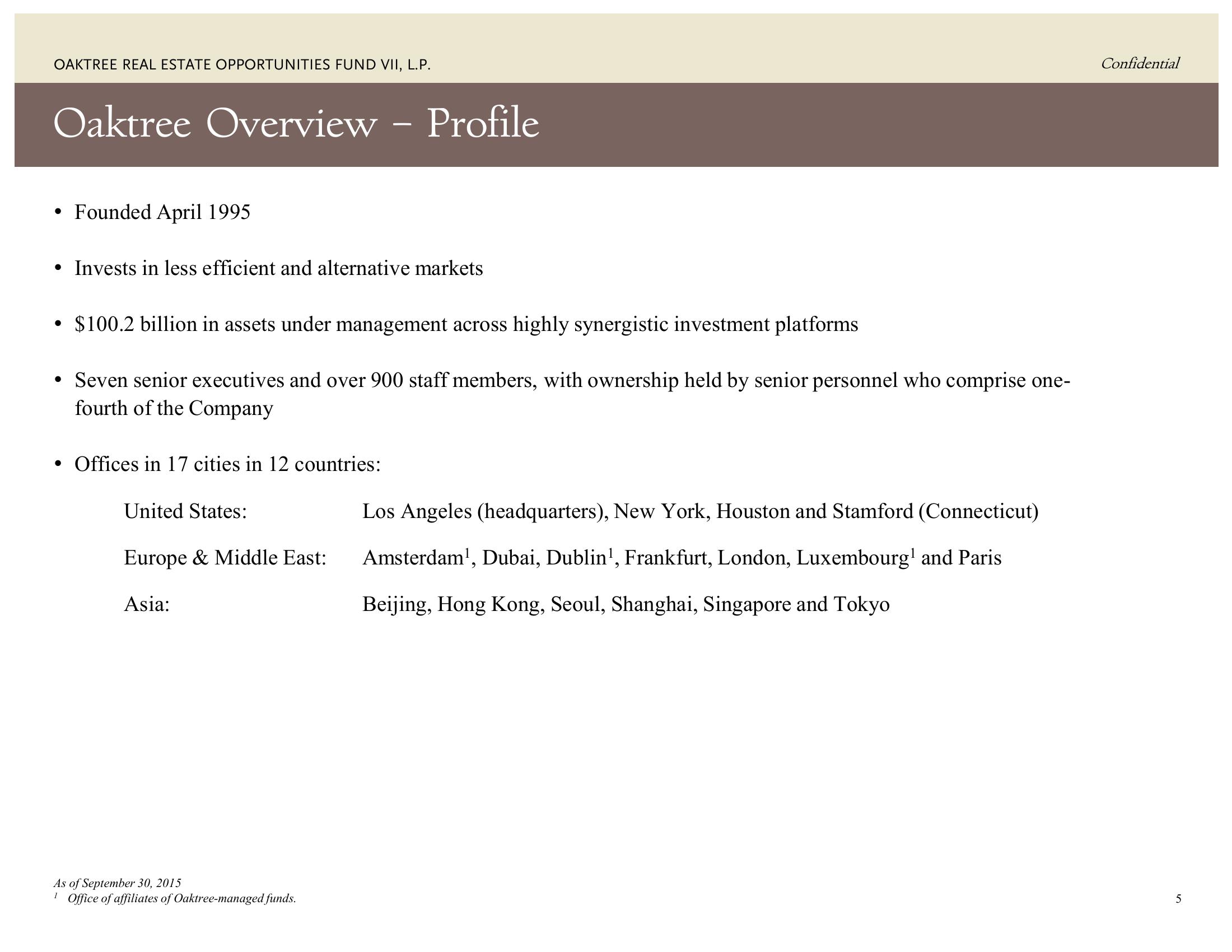 Oaktree Real Estate Opportunities Fund VII, L.P. slide image #10