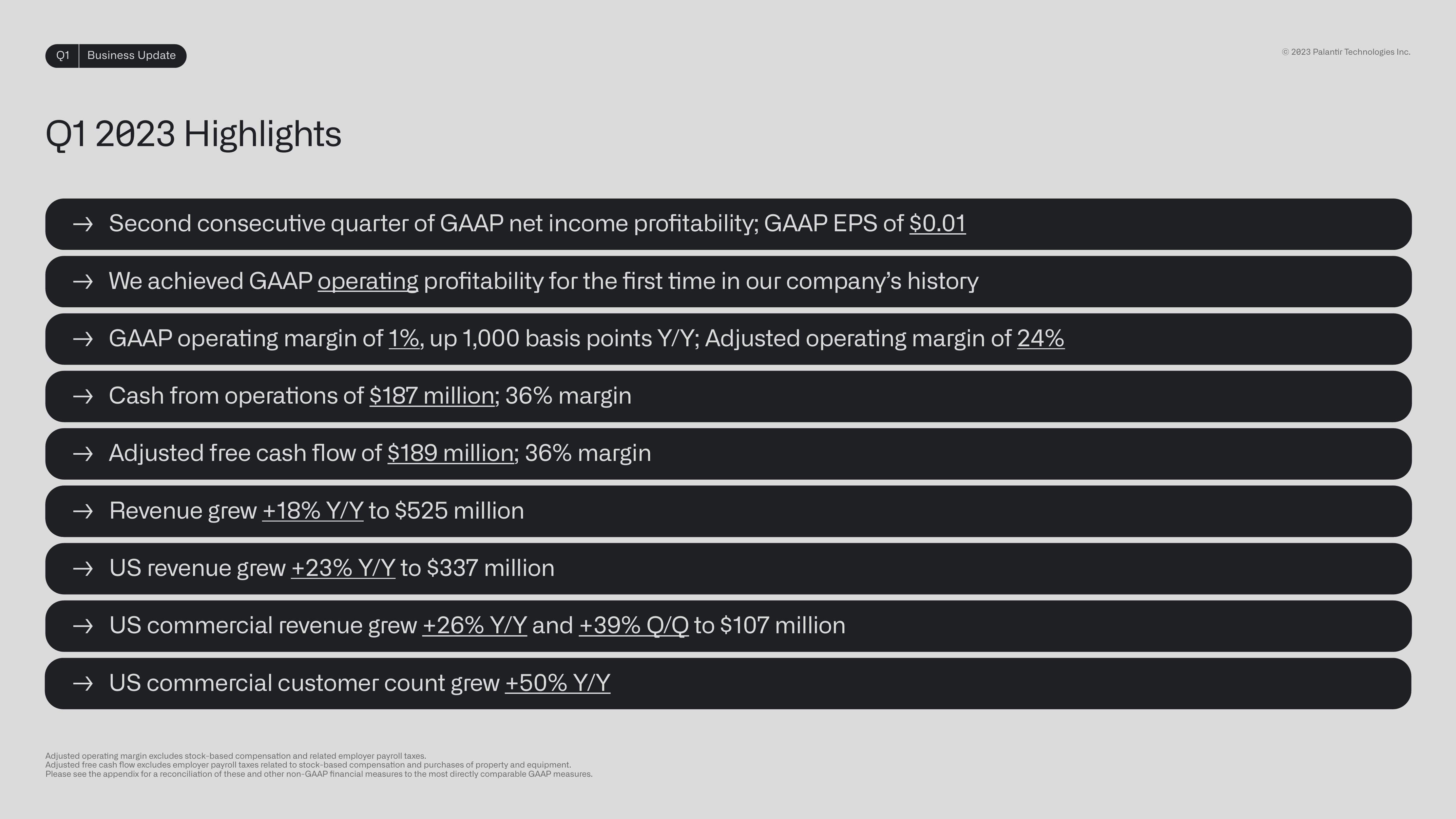 Palantir Results Presentation Deck slide image #3