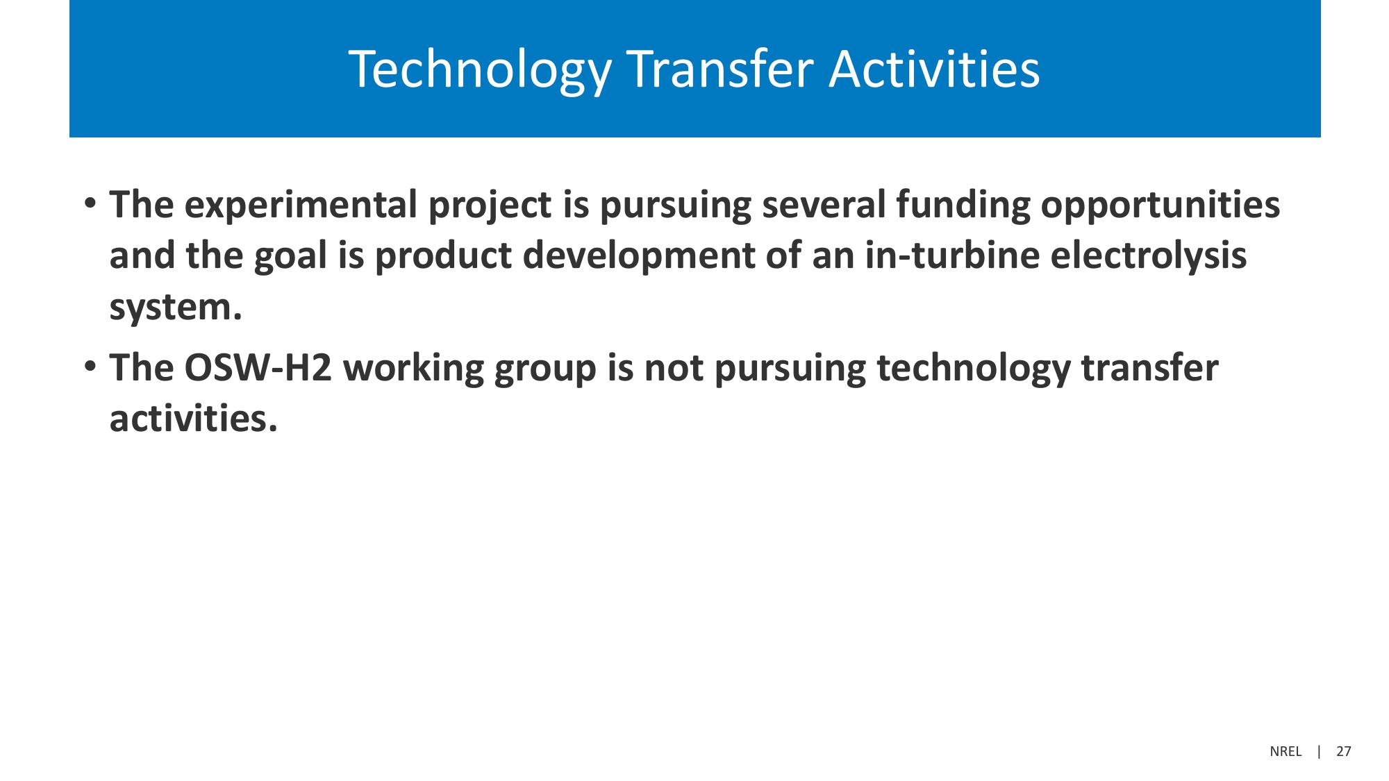 U.S. Wind to Hydrogen Modeling, Analysis, Testing, and Collaboration slide image #27