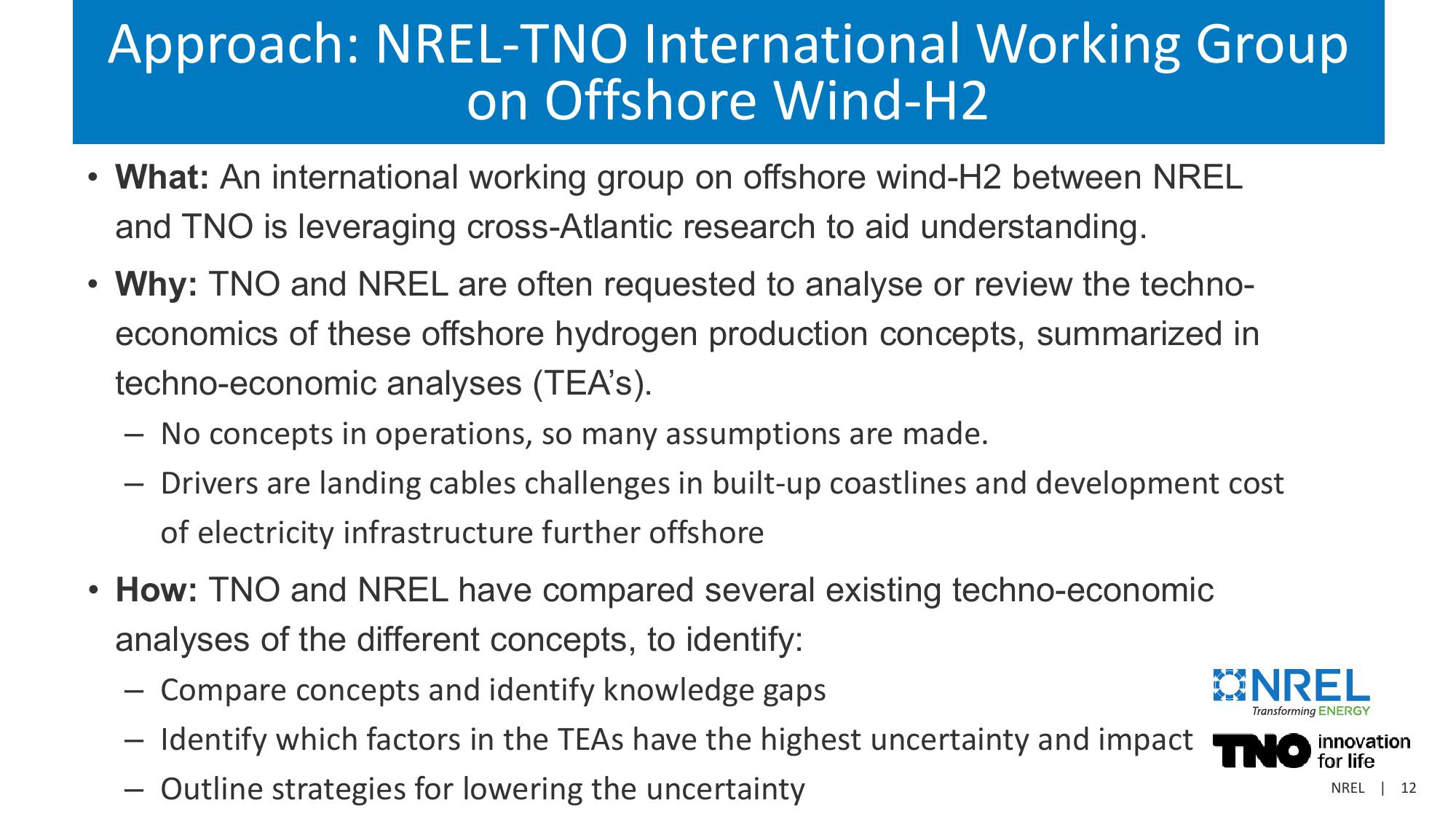 U.S. Wind to Hydrogen Modeling, Analysis, Testing, and Collaboration slide image #12