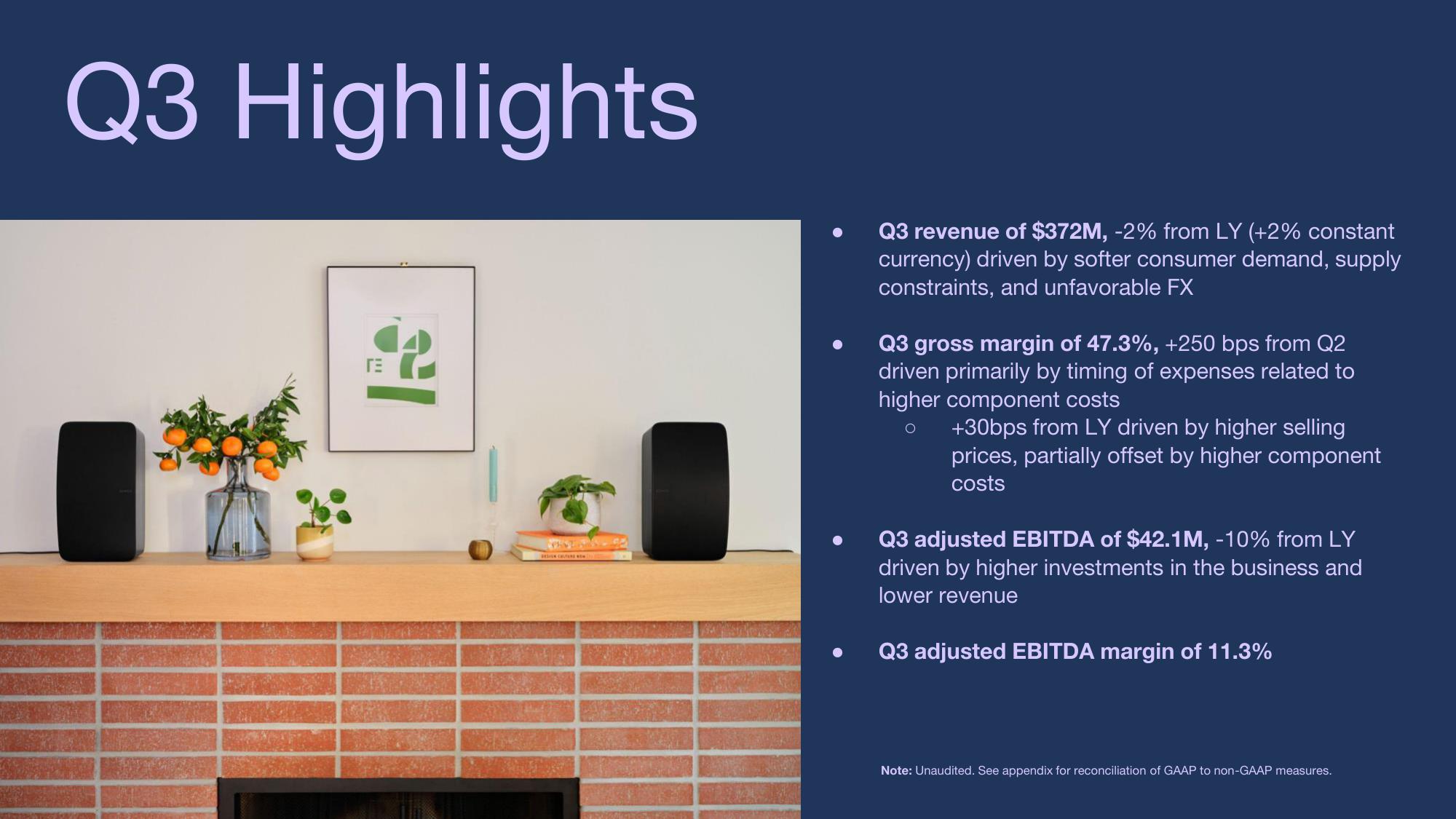 Sonos Results Presentation Deck slide image #3