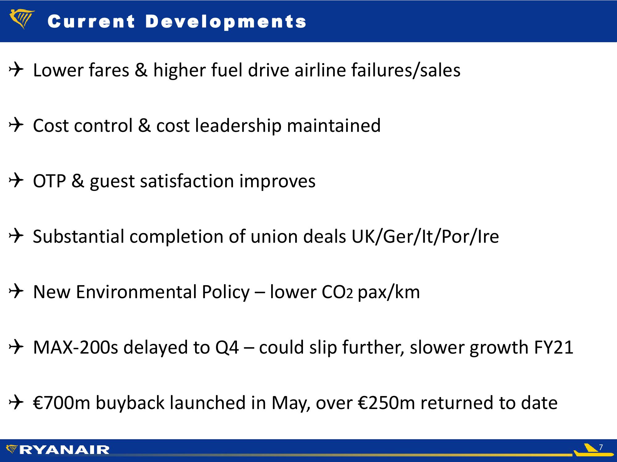 RYANAIR Half-Year Results 2019 slide image #7