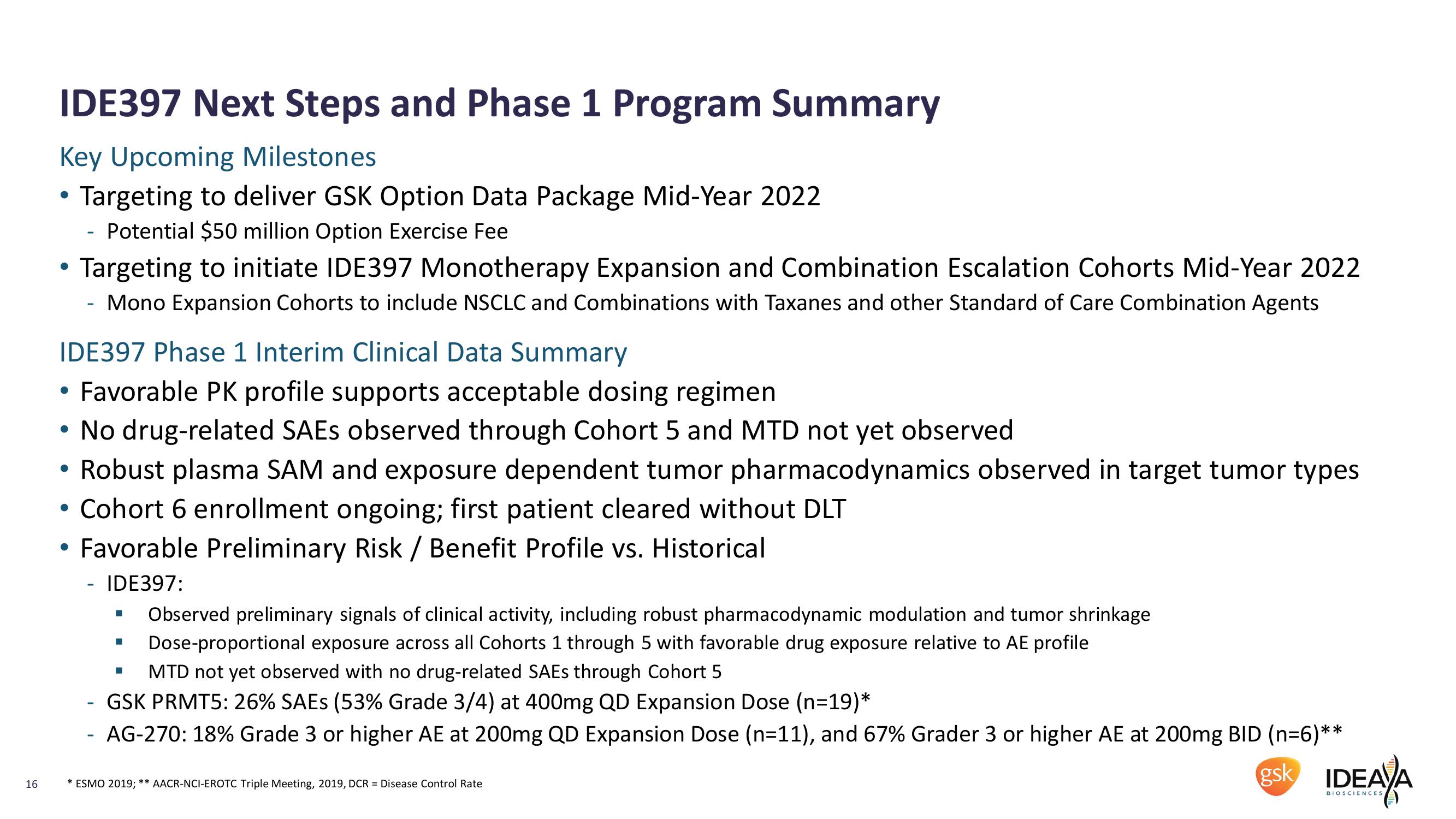 IDEAYA Biosciences Interim IDE397 Phase 1 Clinical Data and Q1 2022 Corporate Update slide image #16