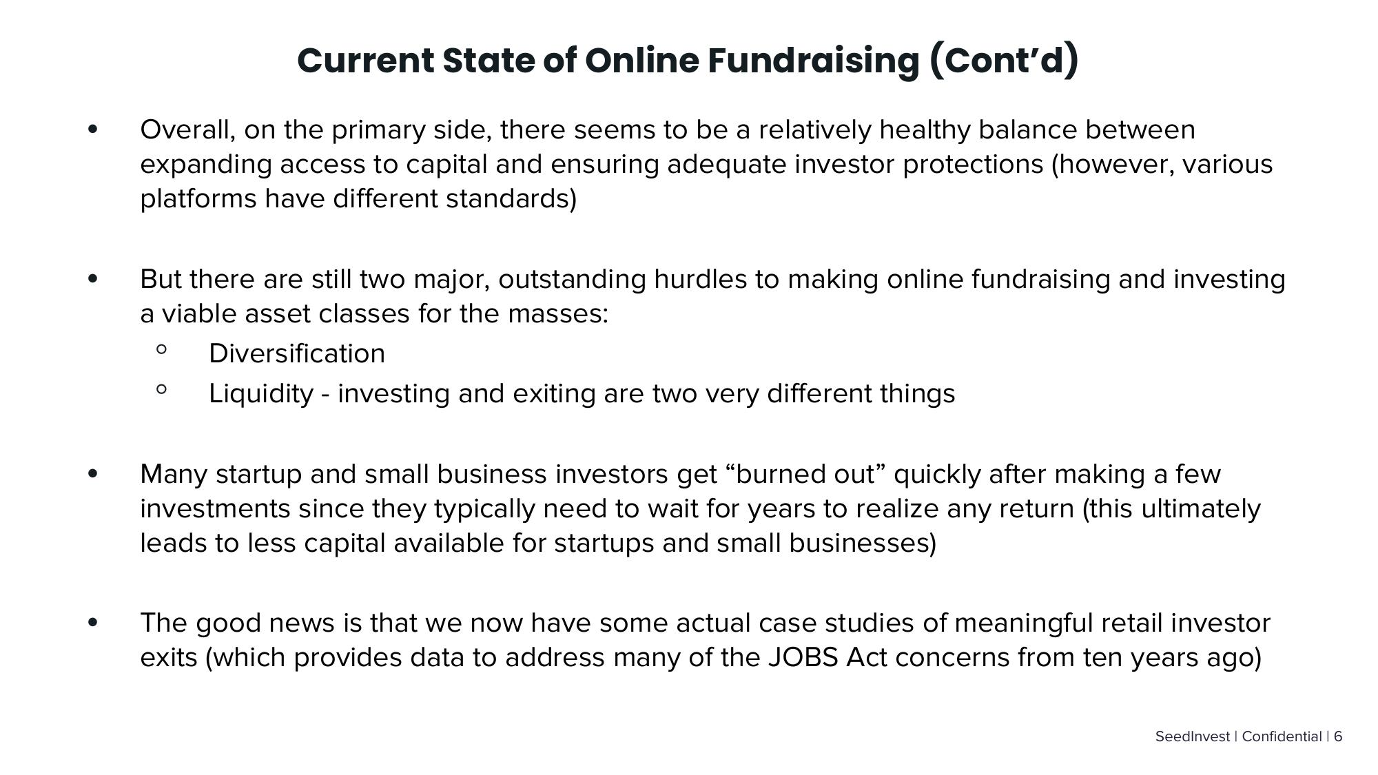 SeedInvest SEC Small Business Capital Formation Advisory Committee Presentation slide image #6