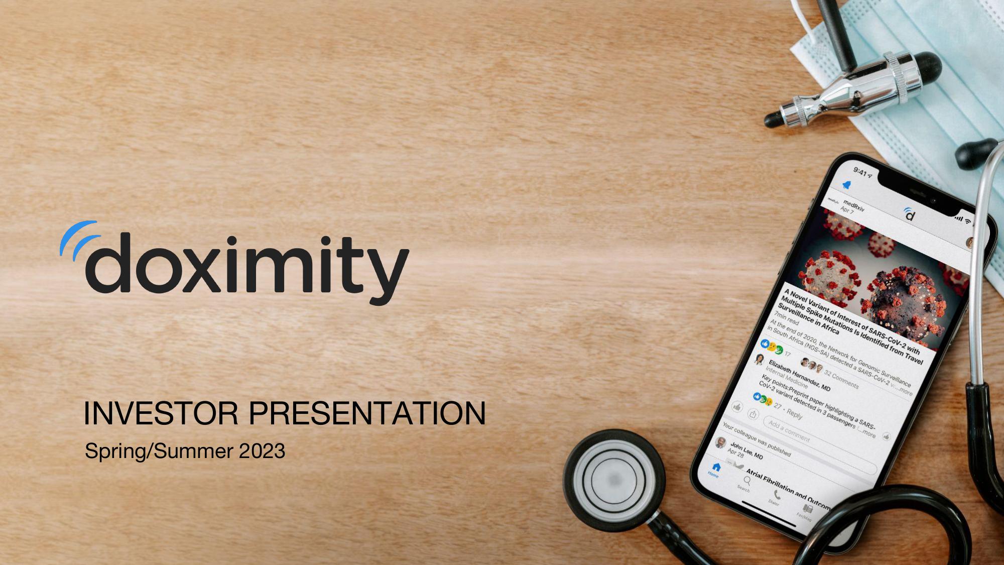 Doximity IPO Presentation Deck image