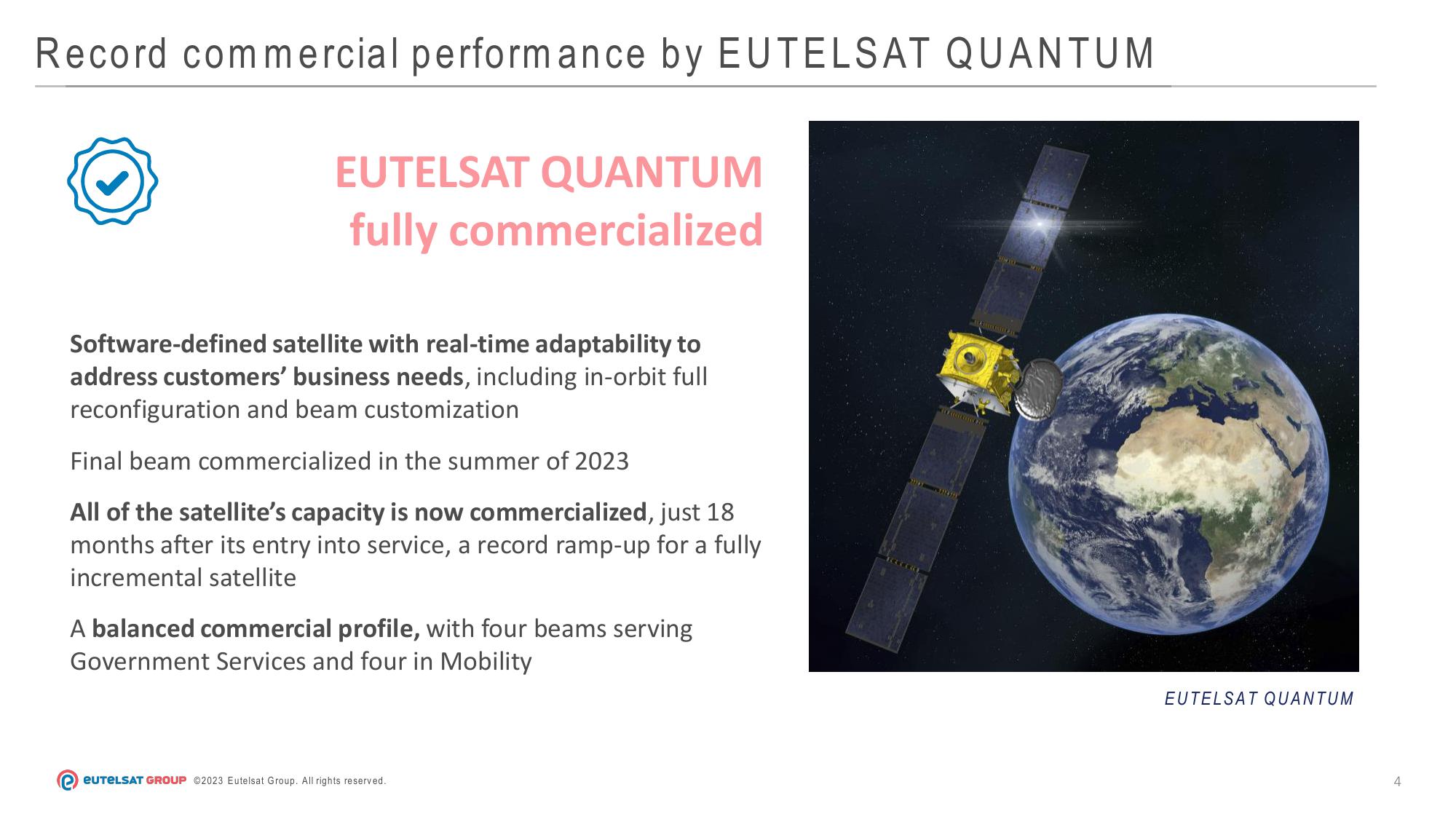 Eutelsat Results Presentation Deck slide image #4