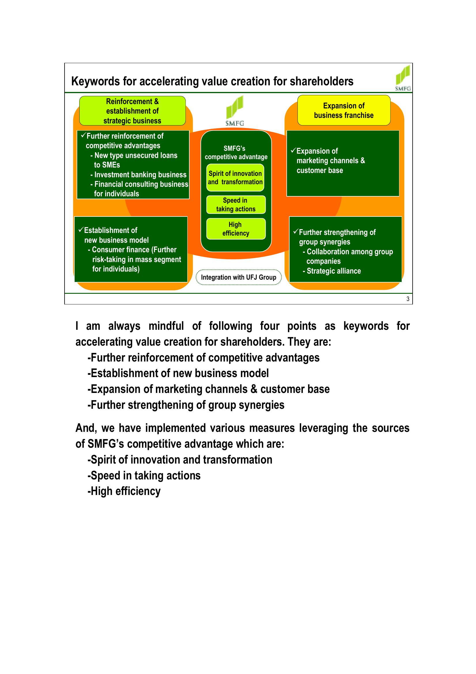 Accelerating Value Creation for Shareholders slide image #3