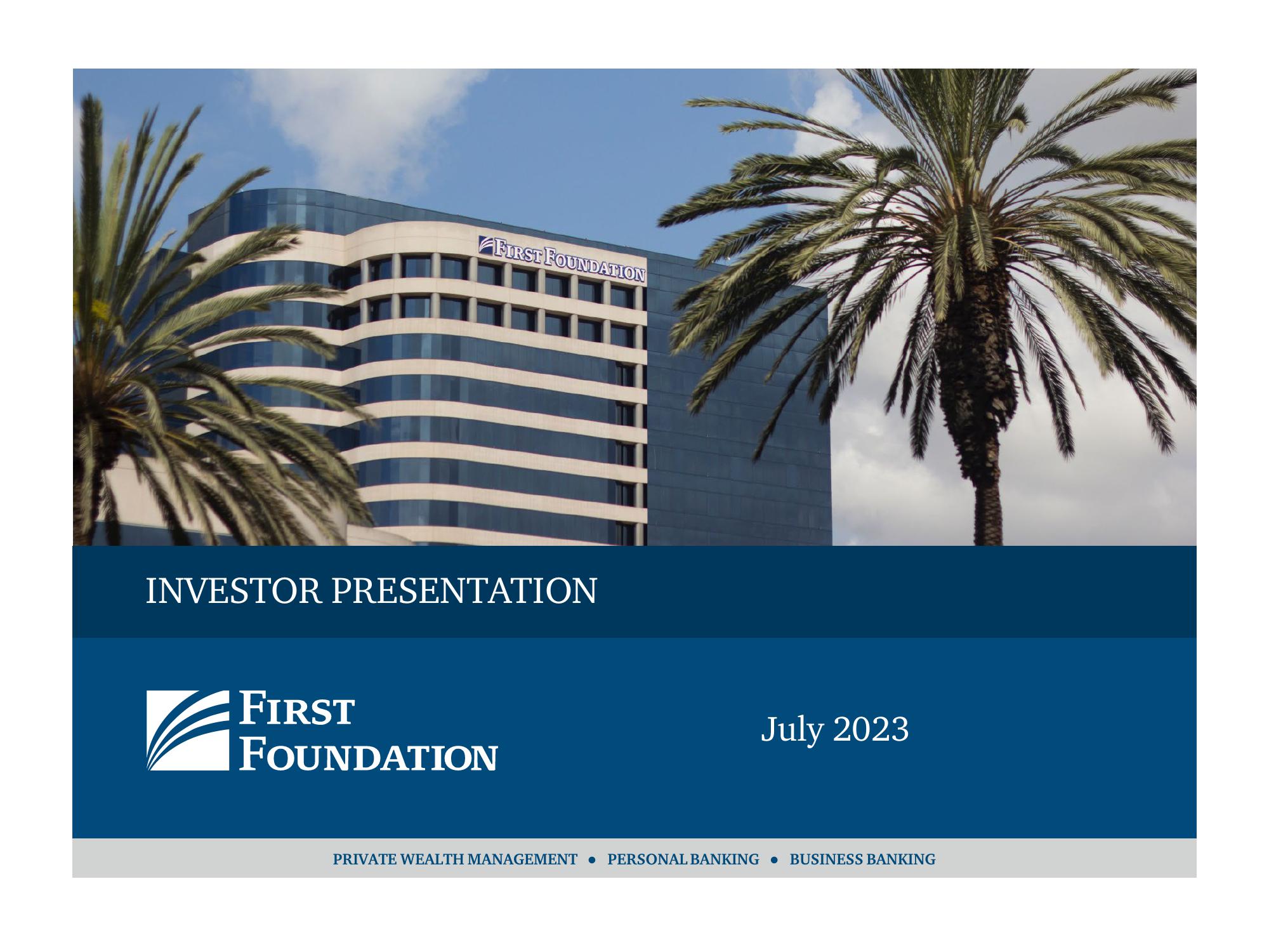 First Foundation Investor Presentation Deck image