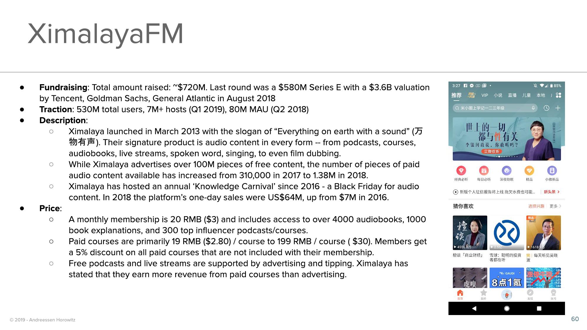 a16z Podcast Market Overview slide image #60