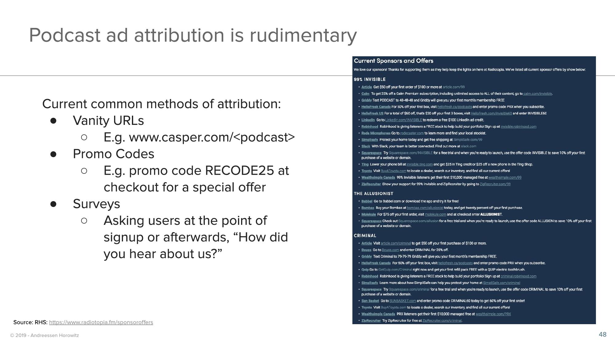 a16z Podcast Market Overview slide image #48