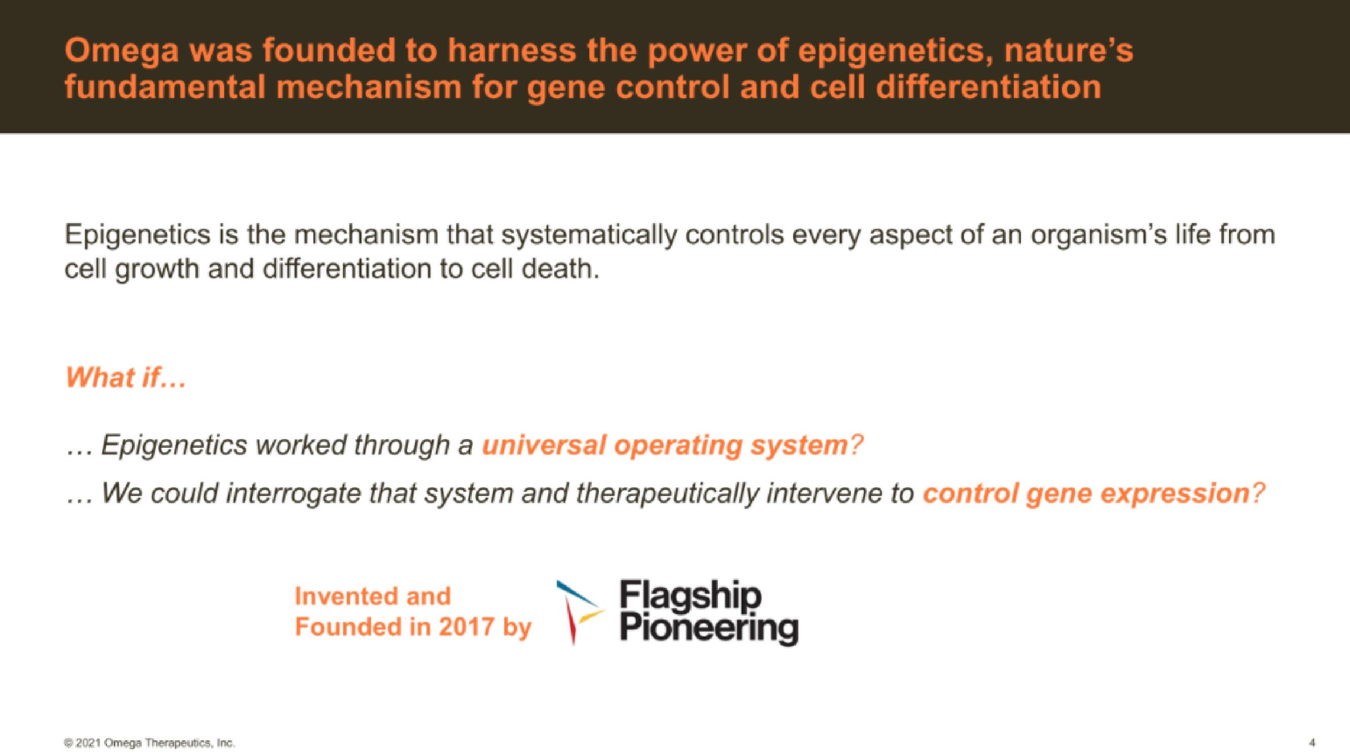 Omega Therapeutics IPO Presentation Deck slide image #4