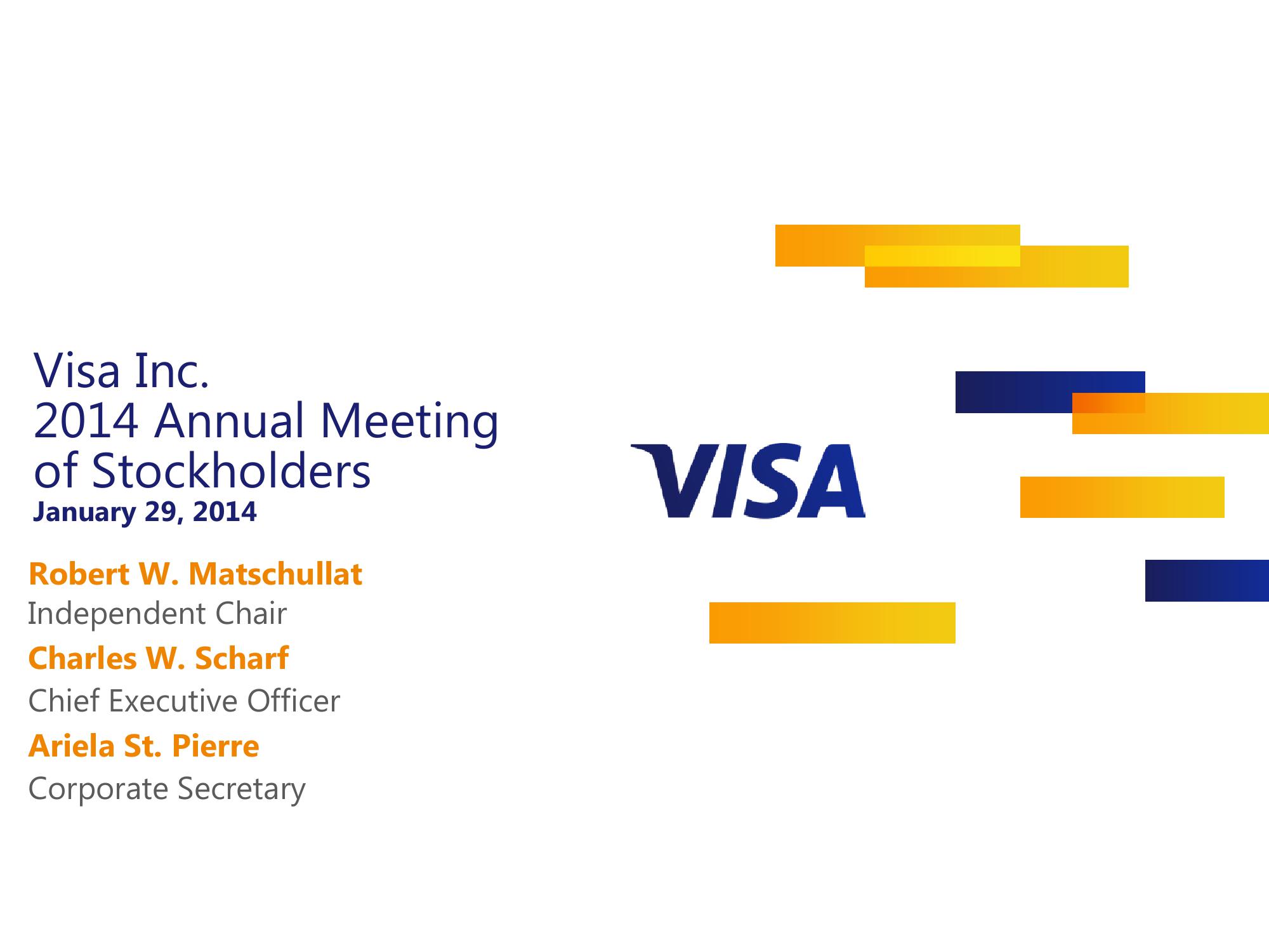 Visa Inc. 2014 Annual Meeting of Stockholders slide image #7