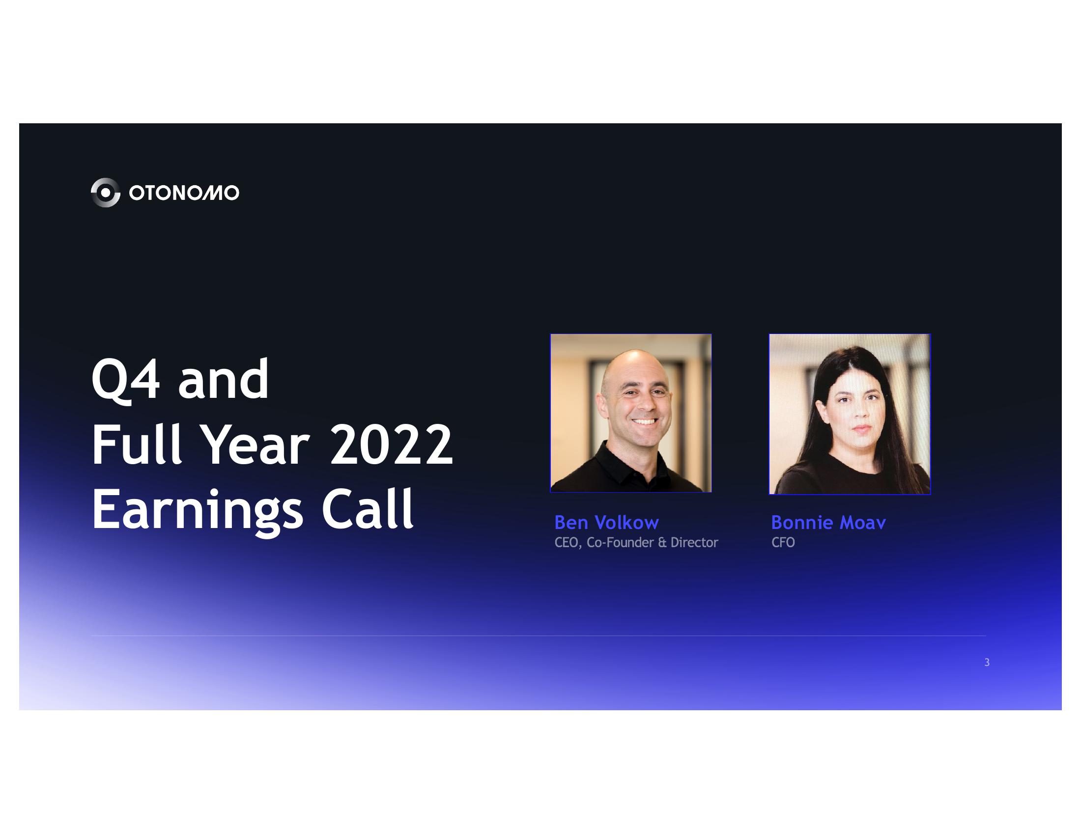 Otonomo Results Presentation Deck slide image