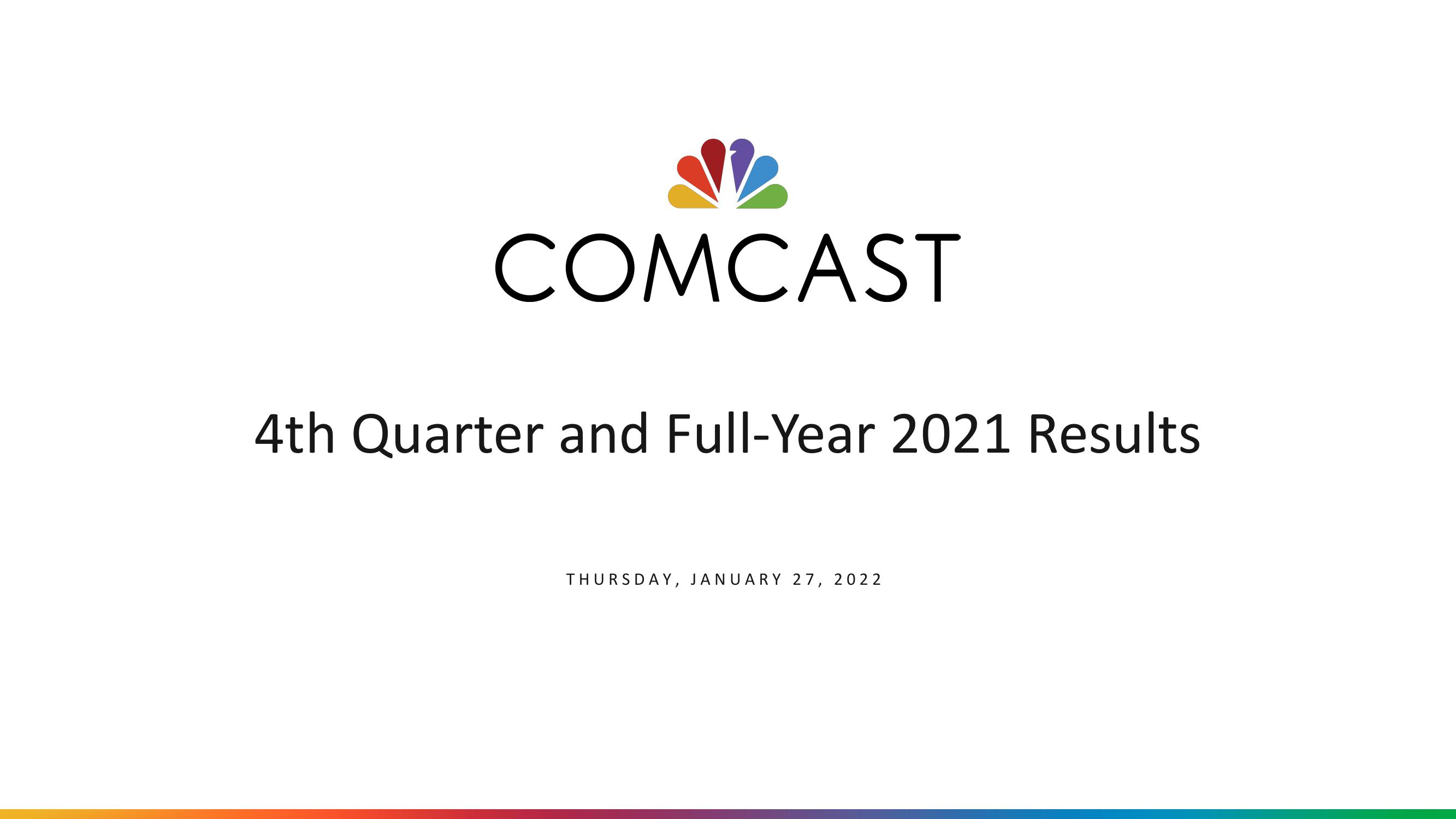 Comcast Results Presentation Deck image