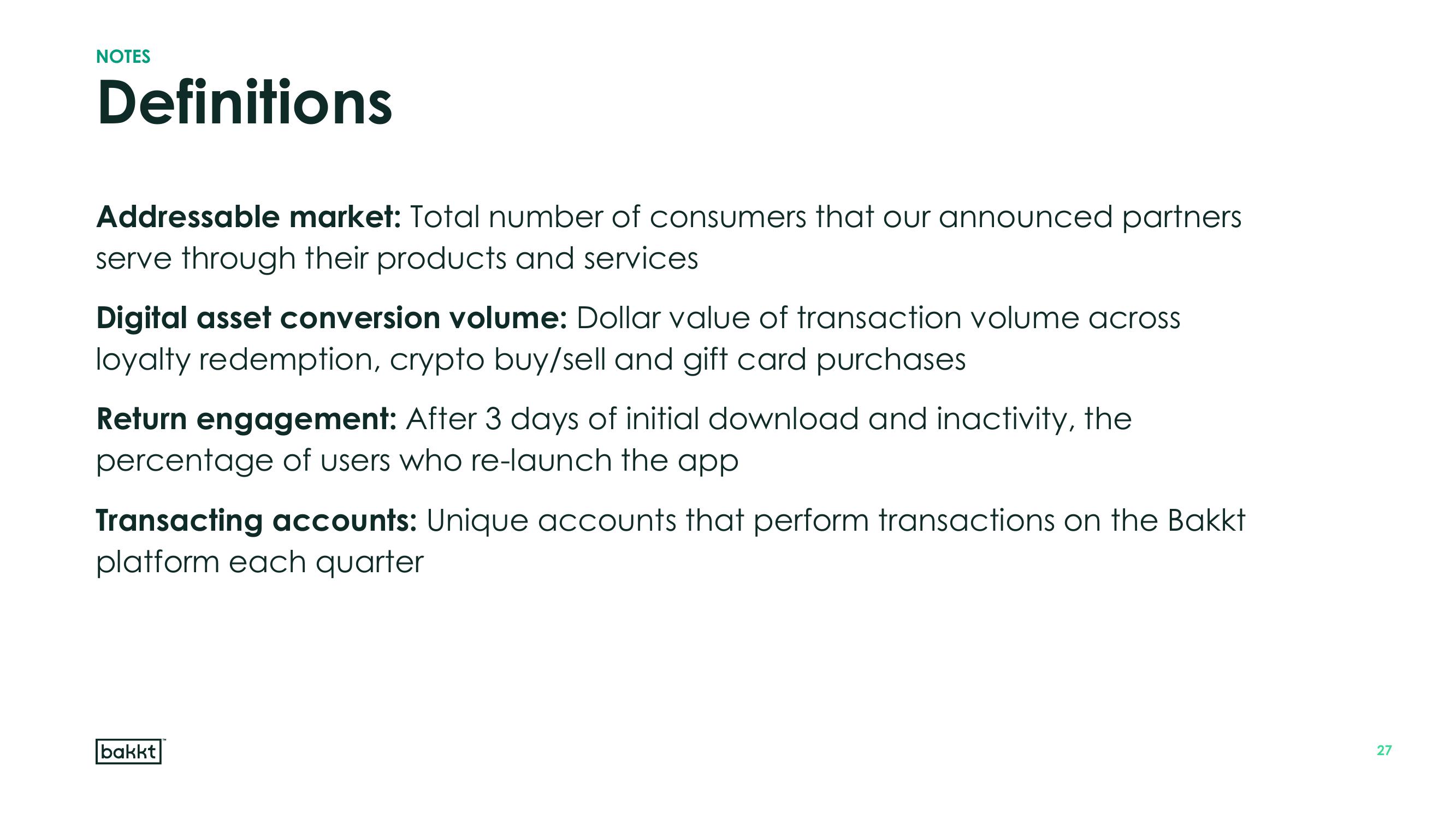 Bakkt Results Presentation Deck slide image #27