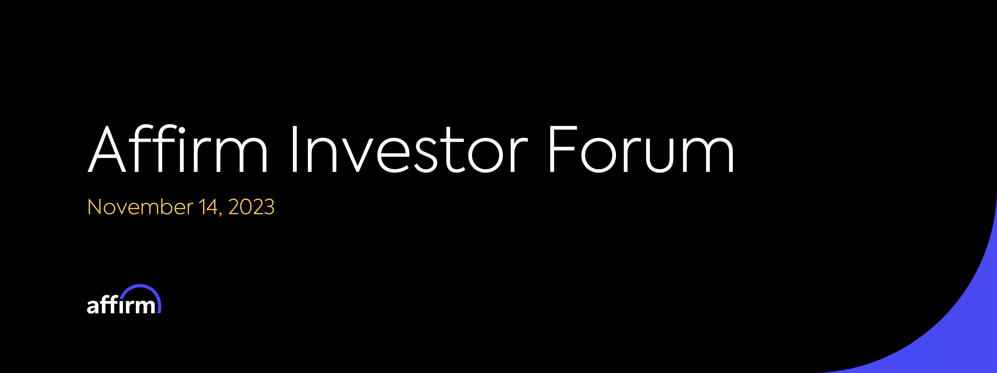 Affirm Investor Day Presentation Deck image