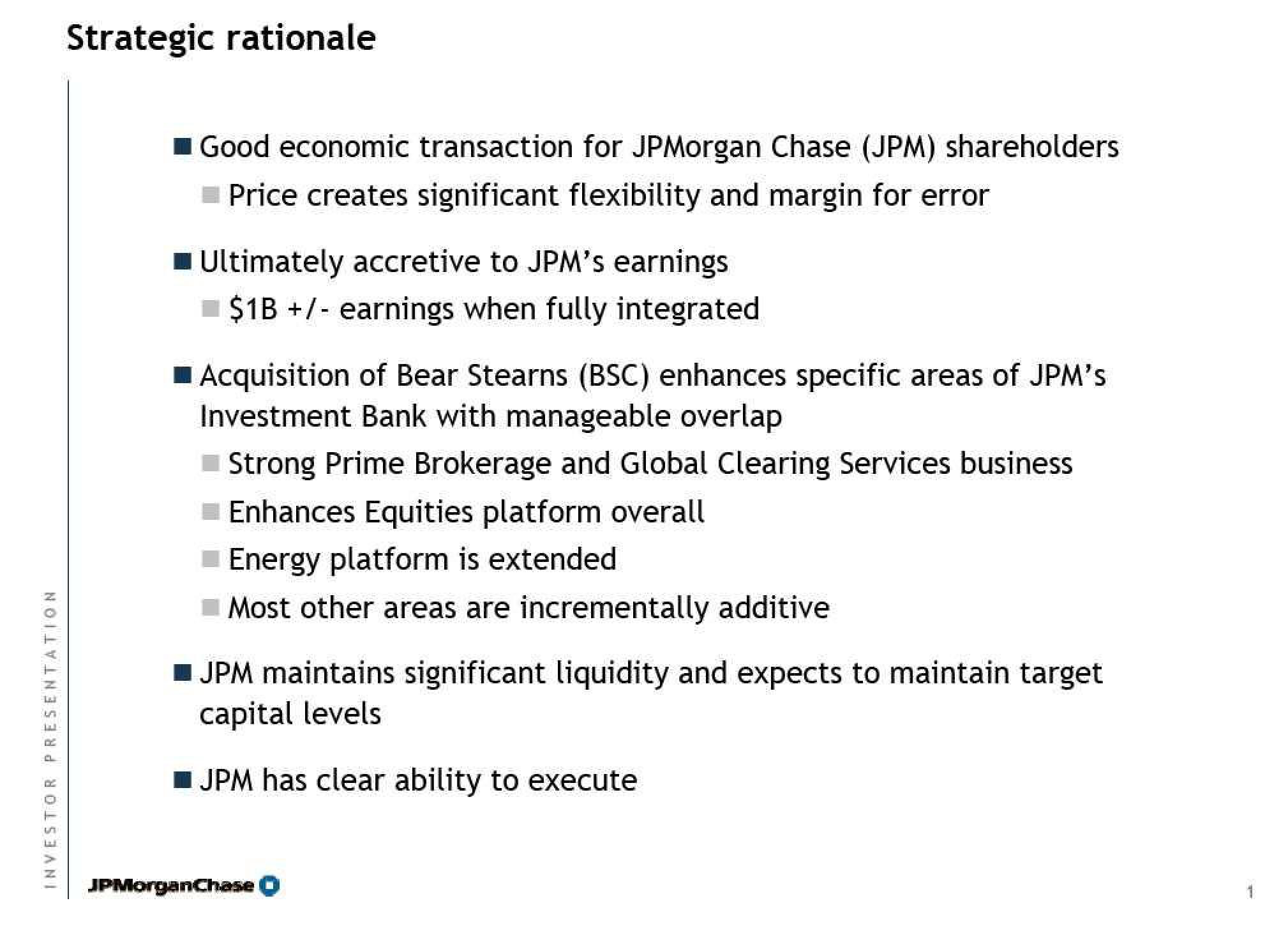 J.P.Morgan Acquires Bear Sterns slide image #2