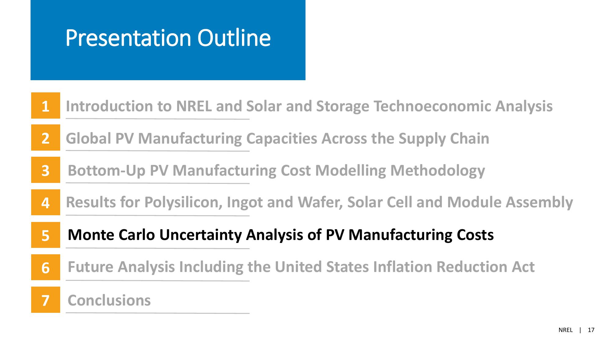 The Global Solar Photovoltaic Supply Chain and Bottom-UP Cost Model Results slide image #17