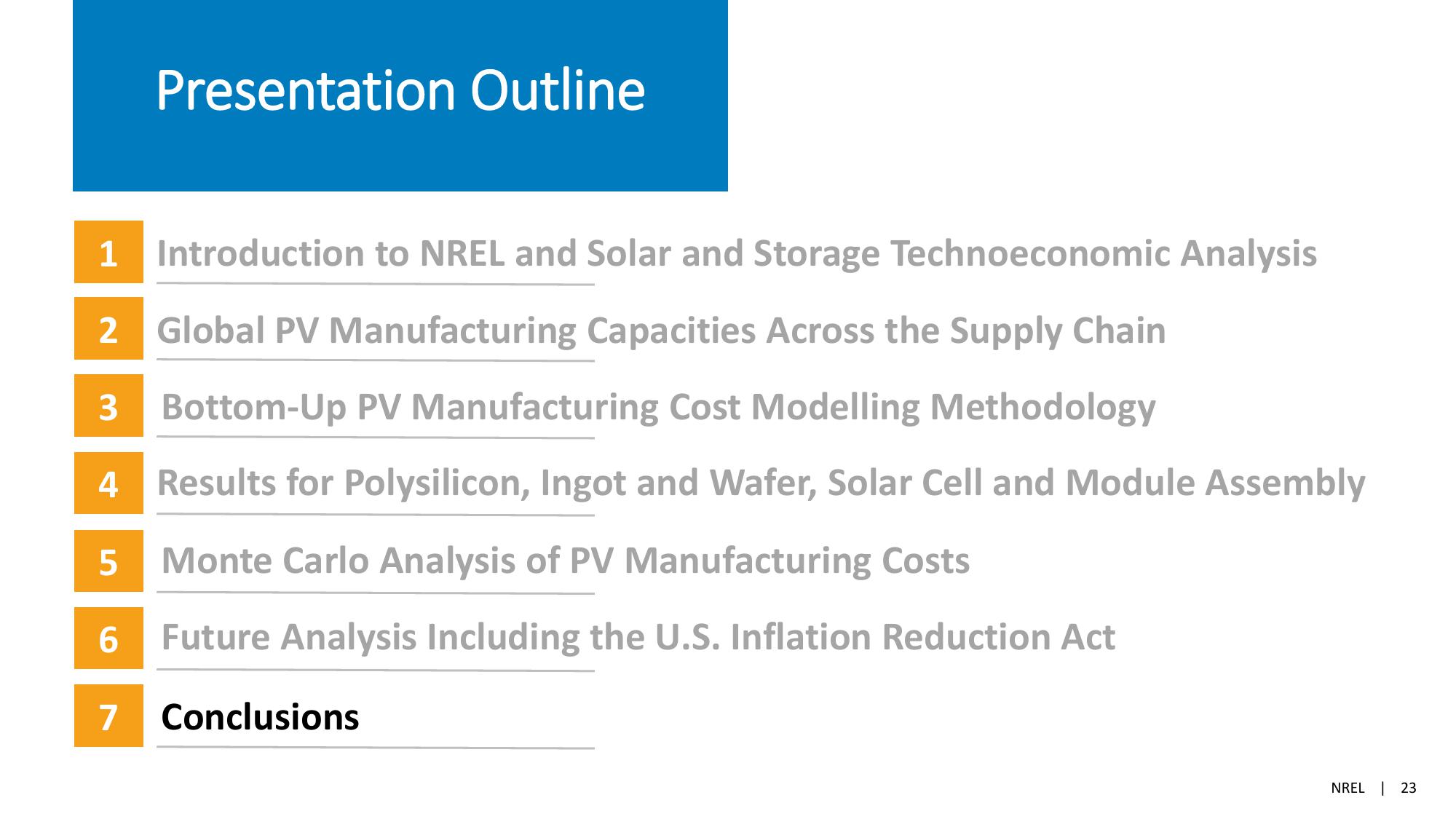 The Global Solar Photovoltaic Supply Chain and Bottom-UP Cost Model Results slide image #23