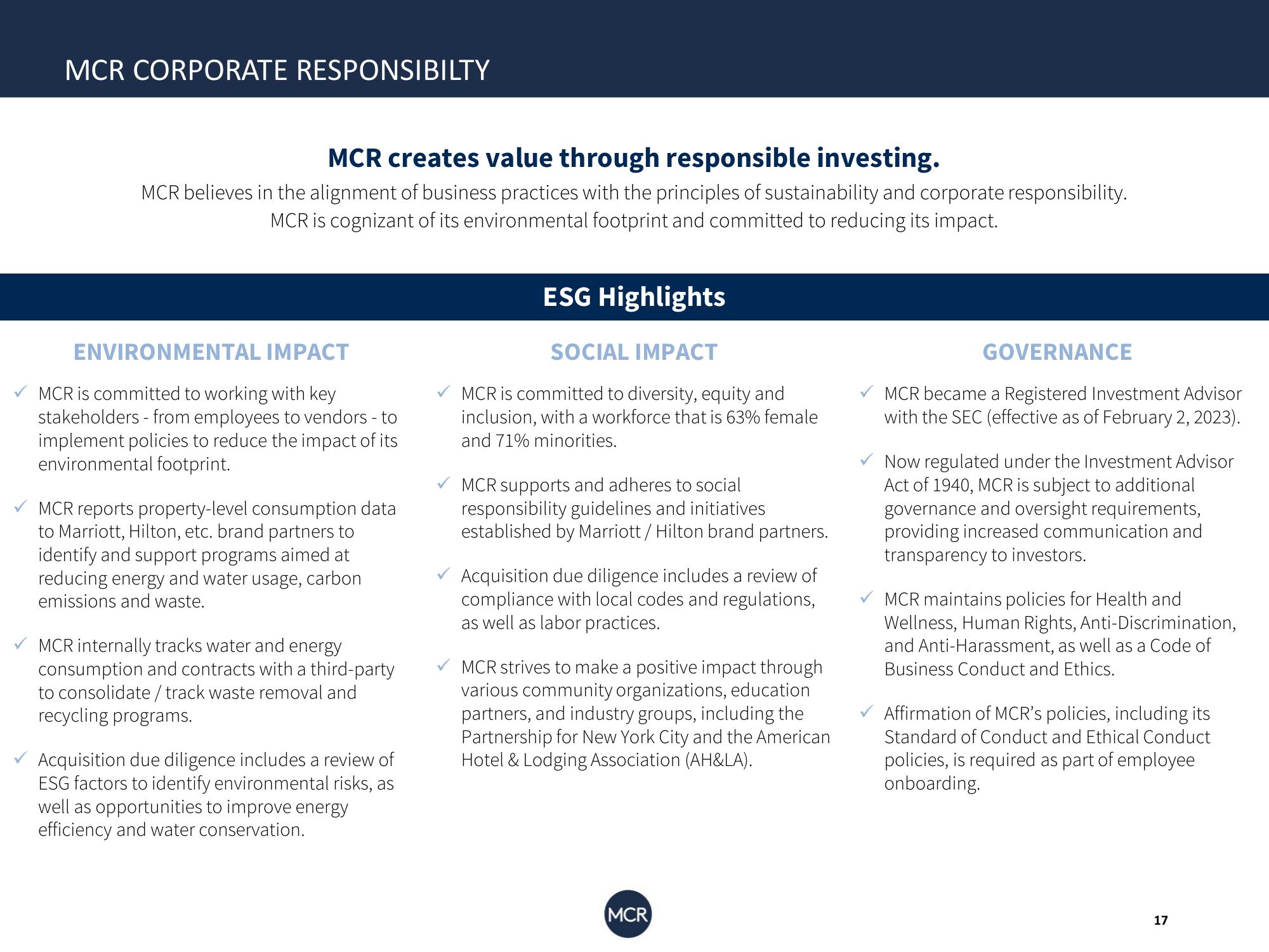 Investor Insights: Q1 MCR Corp slide image #17