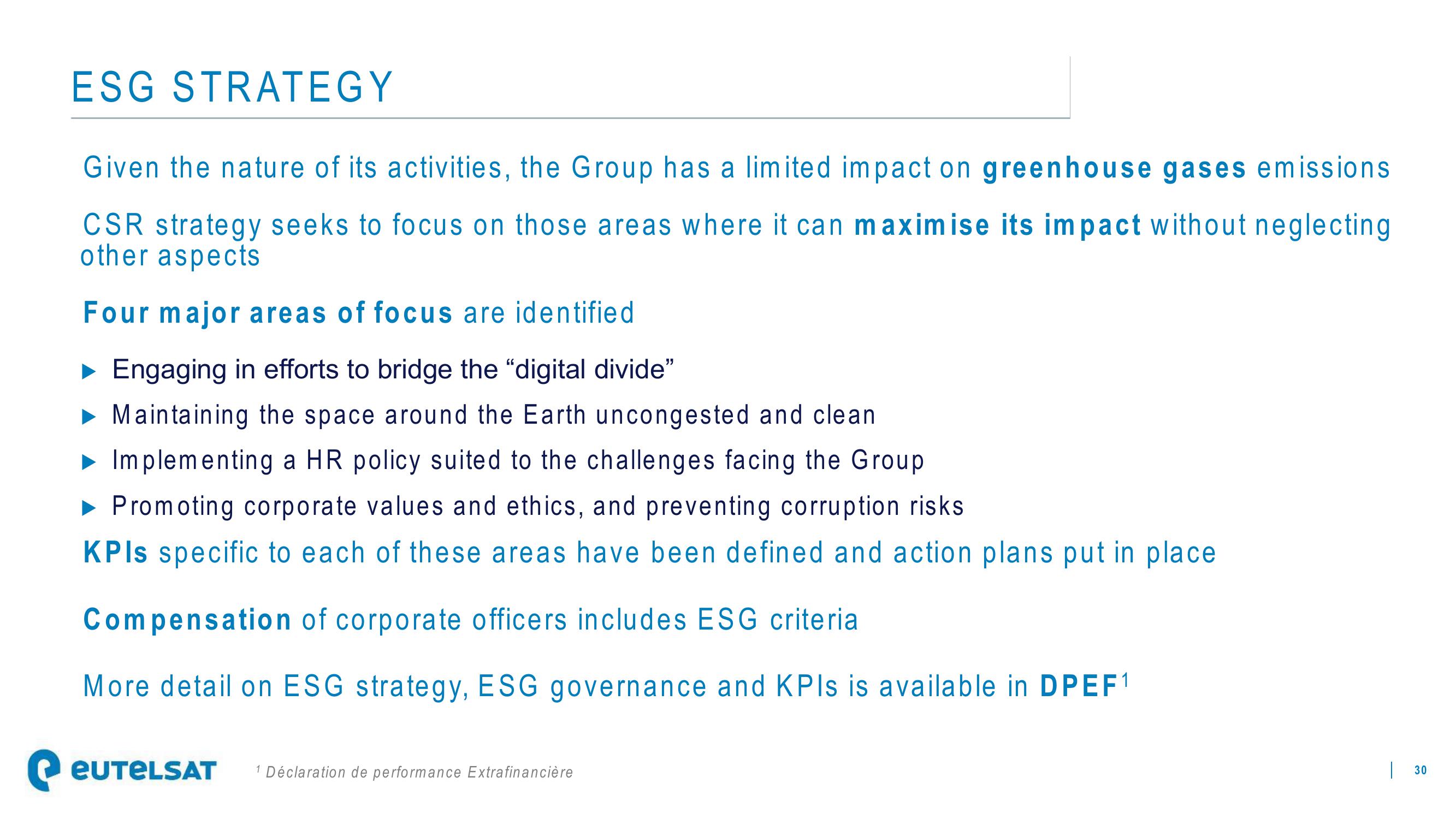 Eutelsat ESG Presentation Deck slide image #30