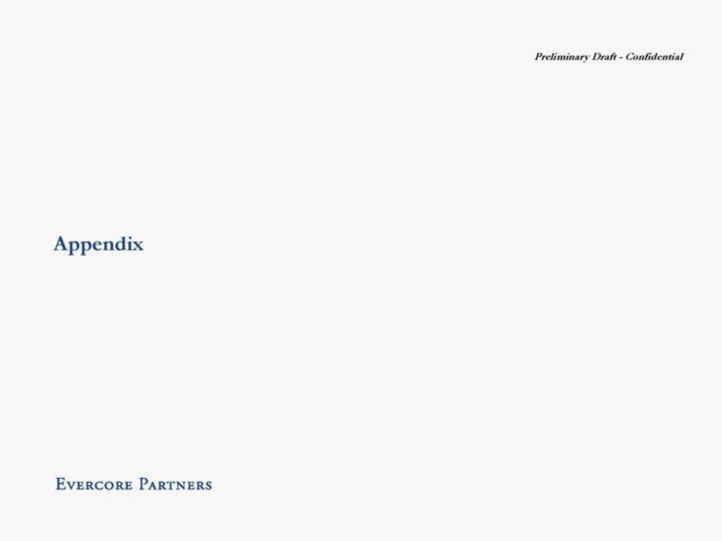 Evercore Investment Banking Pitch Book slide image #8