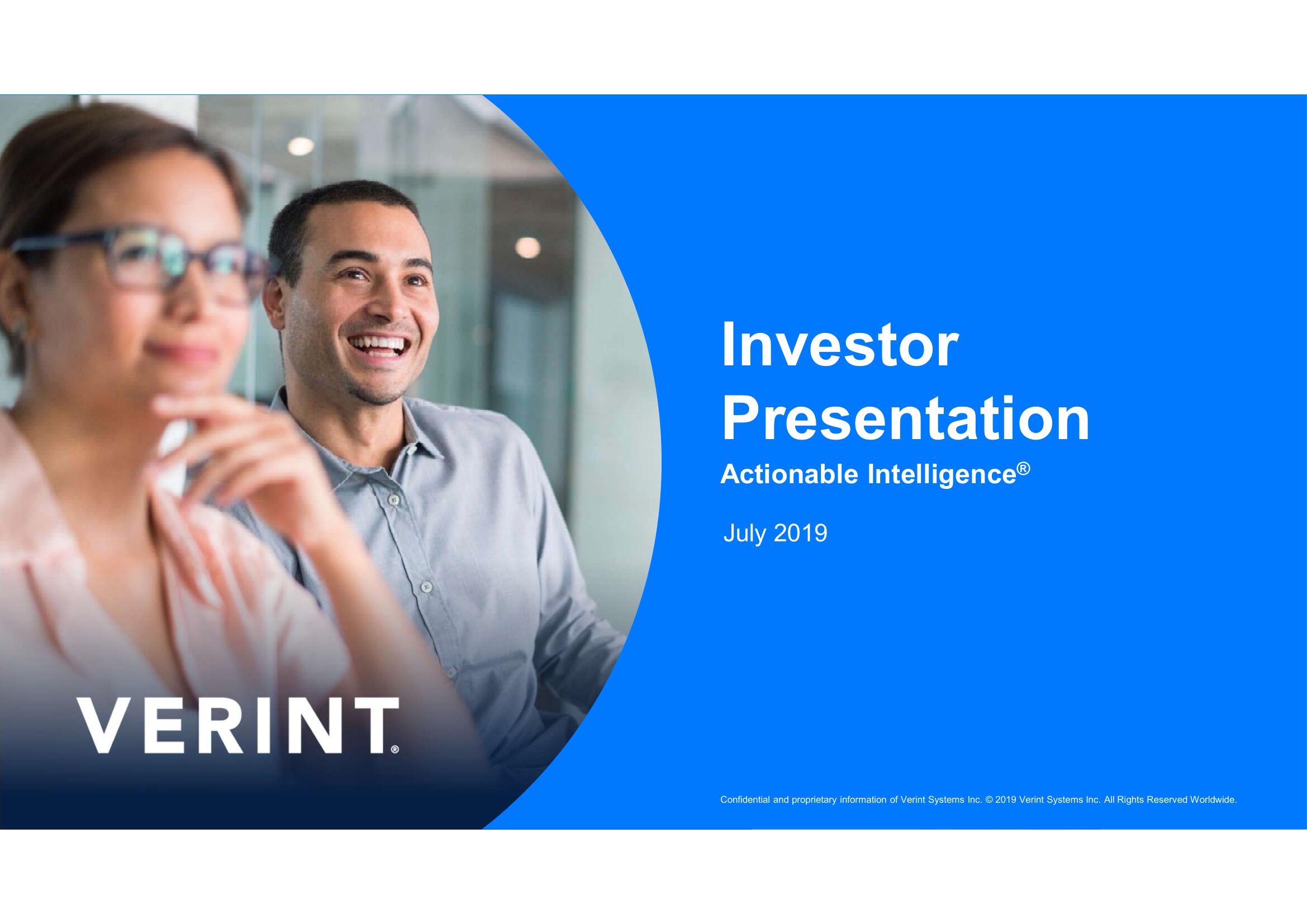 Verint SPAC Presentation Deck image