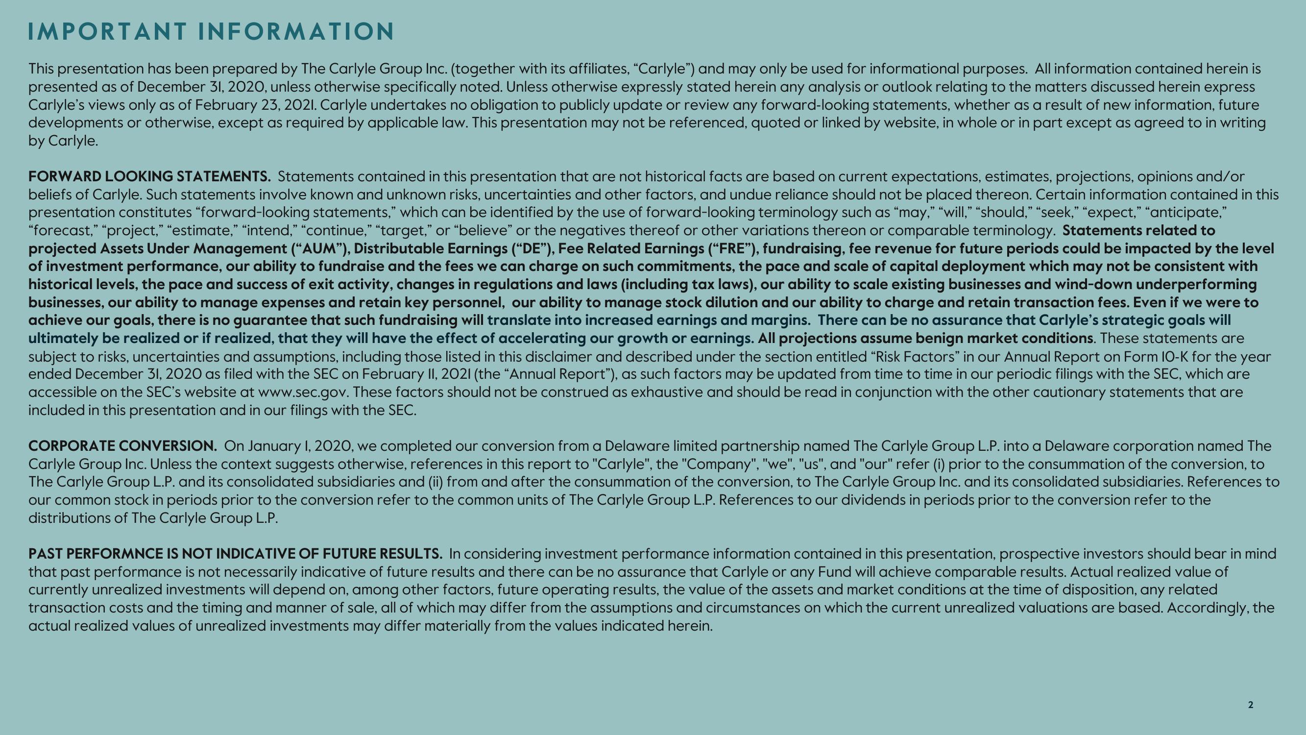 Carlyle Investor Day Presentation Deck slide image #2