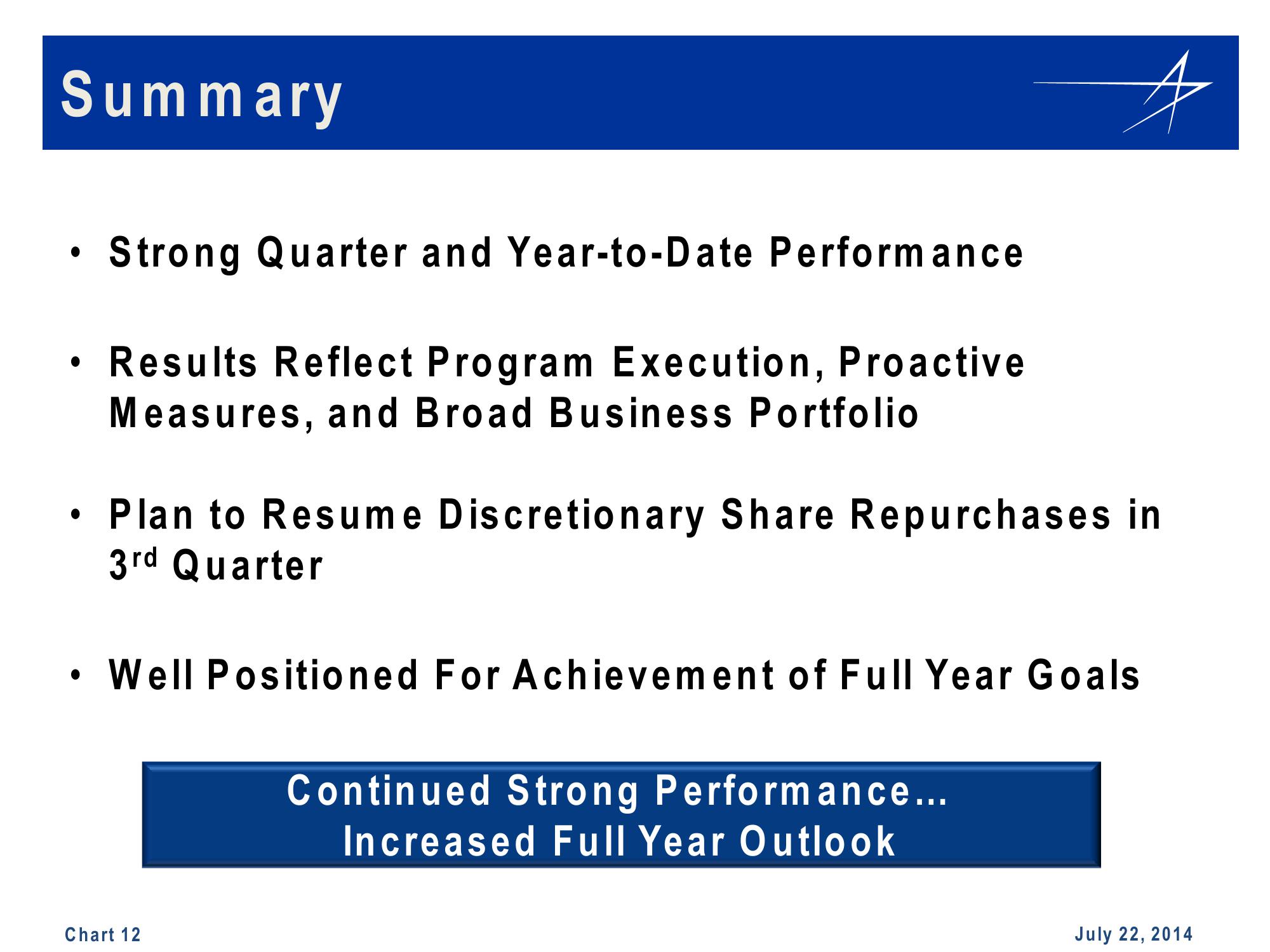 Lockheed Martin 2nd Quarter 2014 Financial Results Conference Call slide image #12