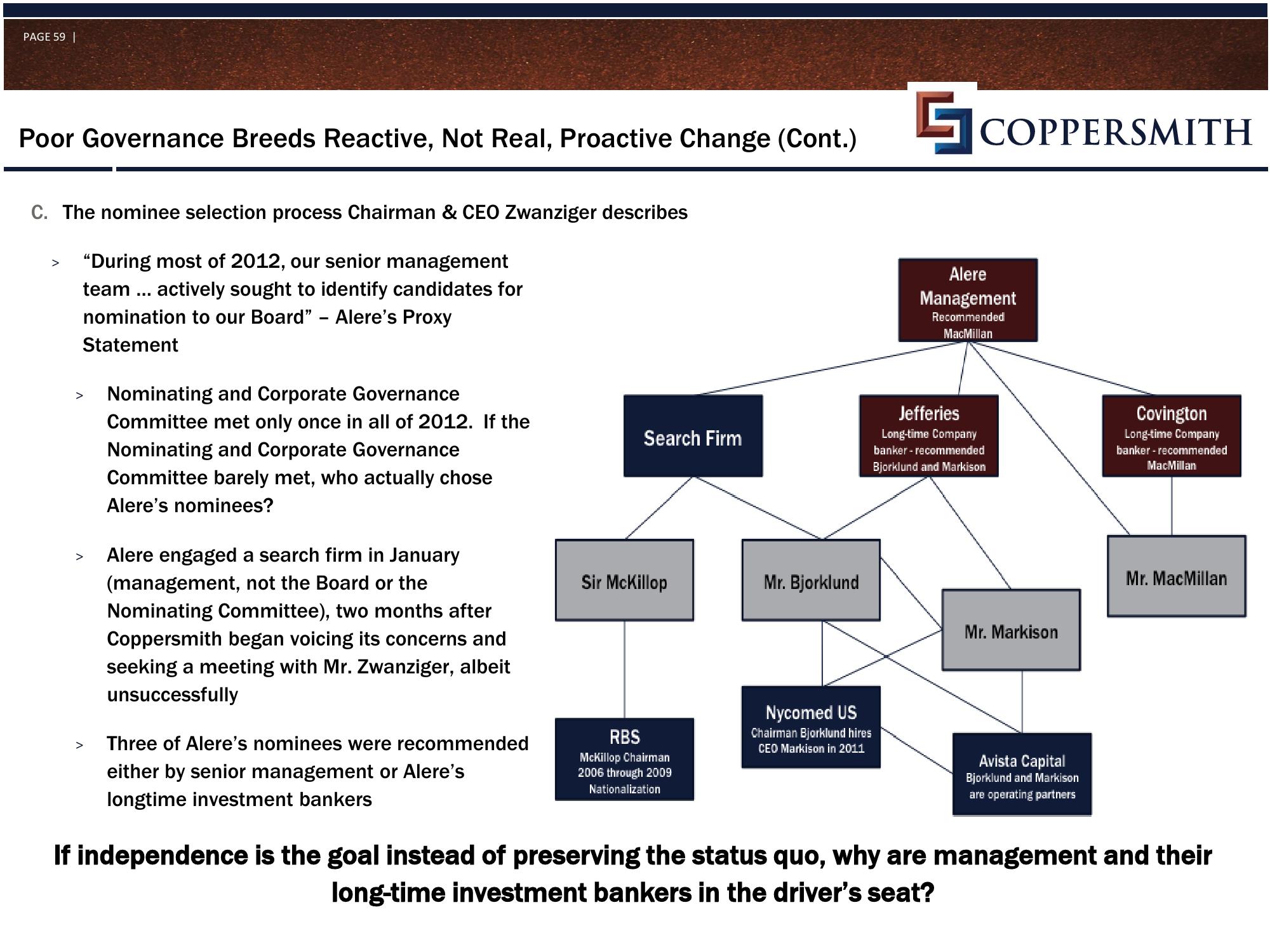 Coppersmith Presentation to Alere Inc Stockholders slide image #60