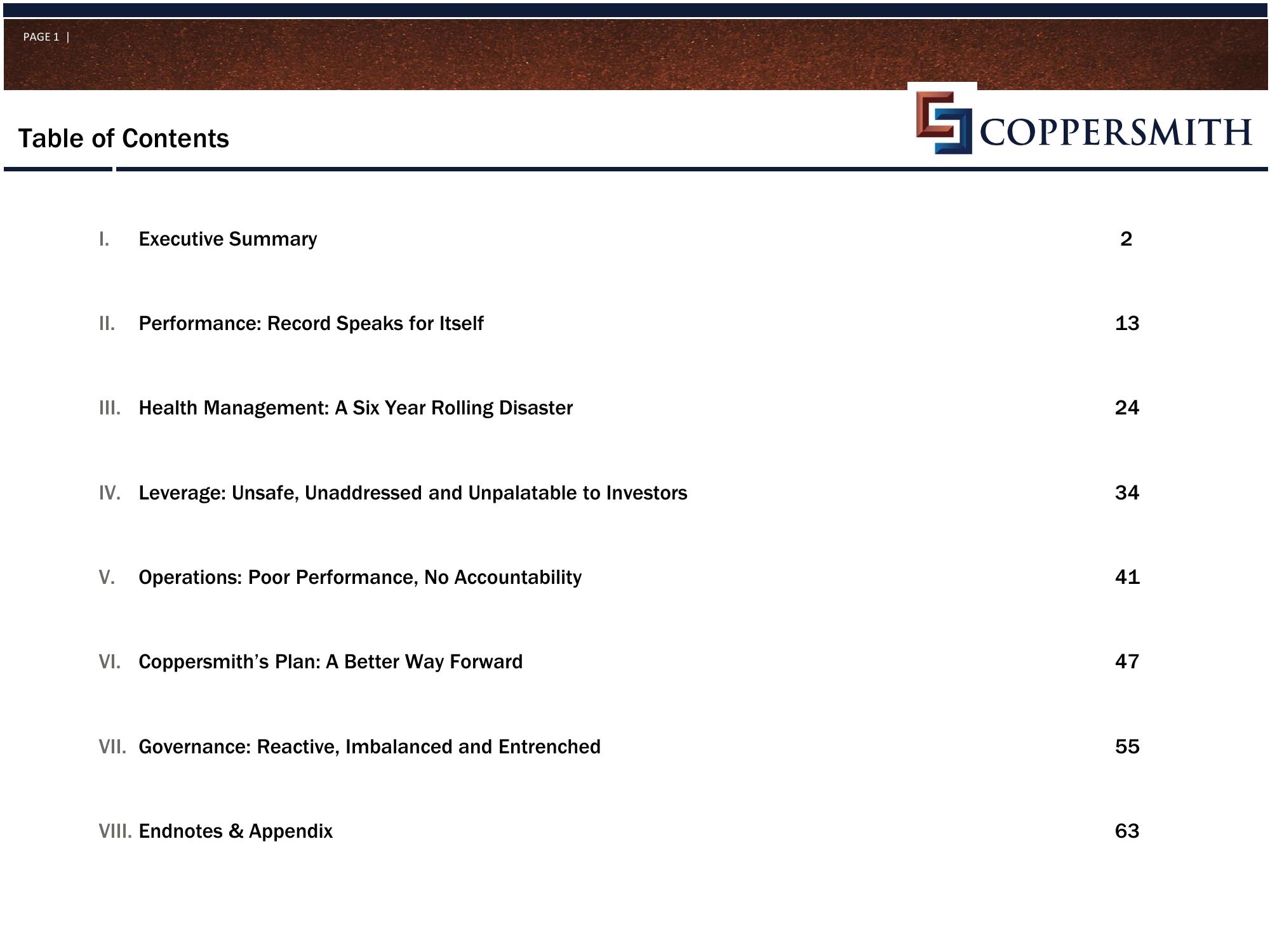 Coppersmith Presentation to Alere Inc Stockholders slide image #2