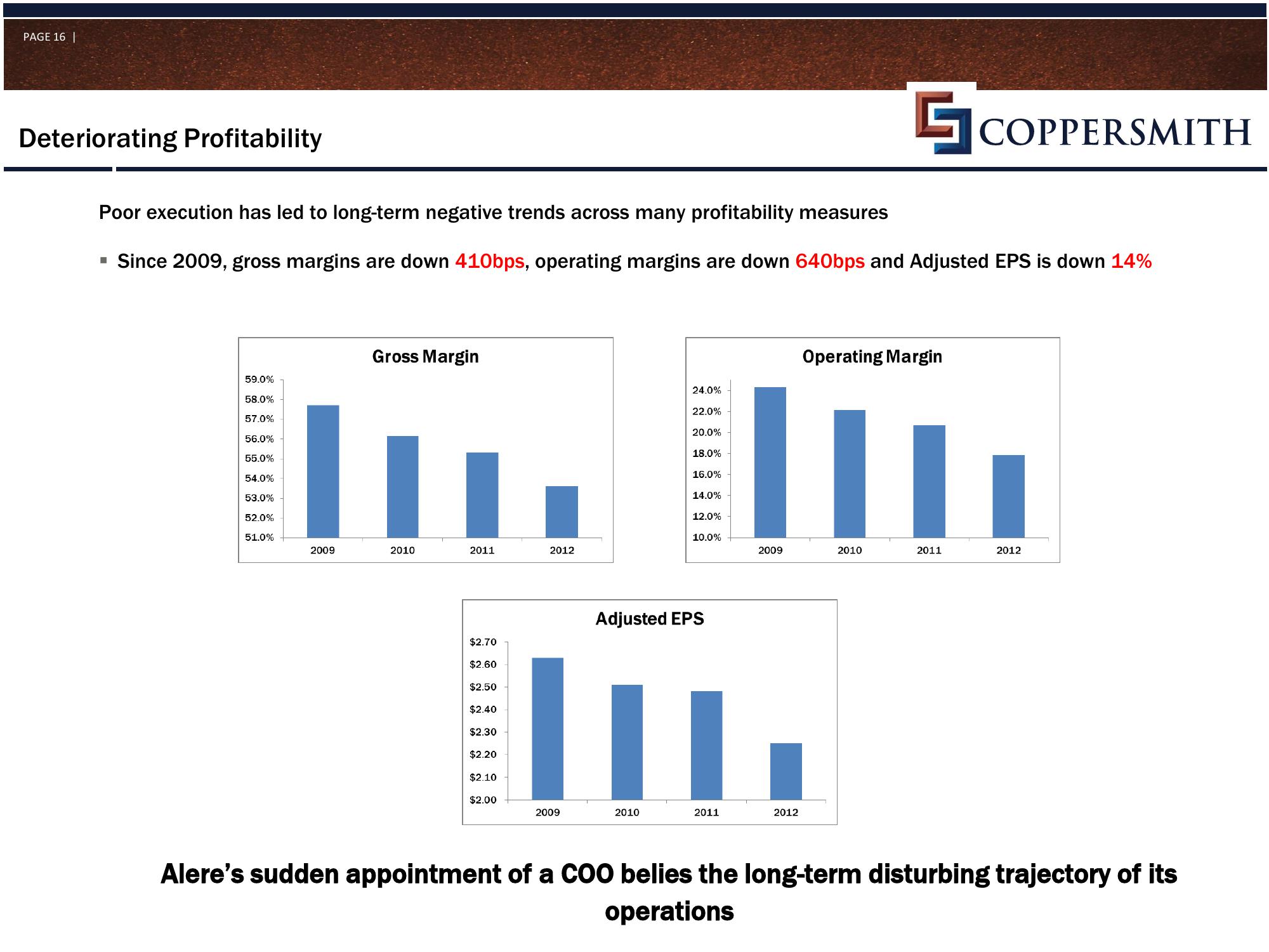 Coppersmith Presentation to Alere Inc Stockholders slide image #17