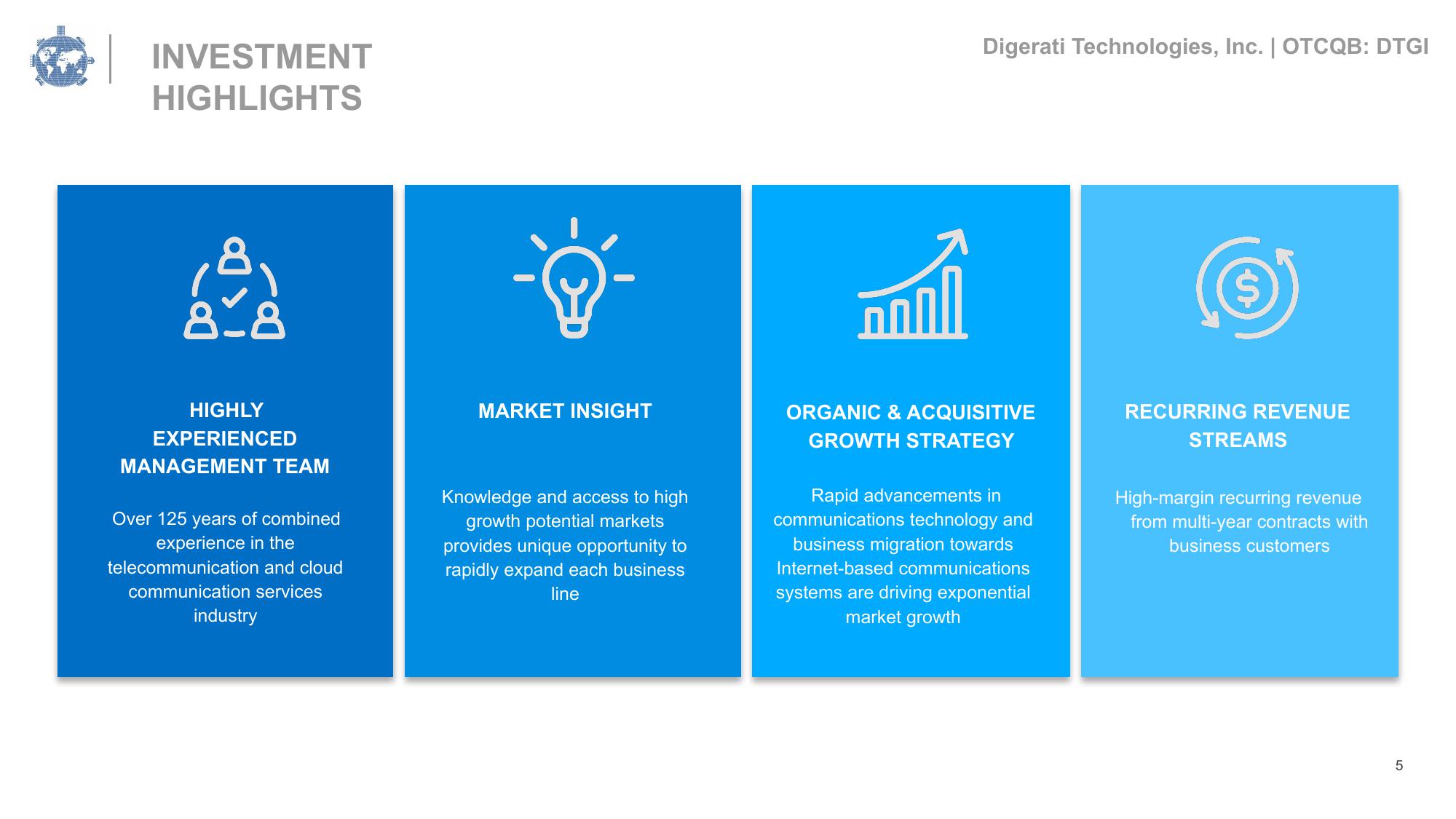 Digerati Investor Presentation Deck slide image #5